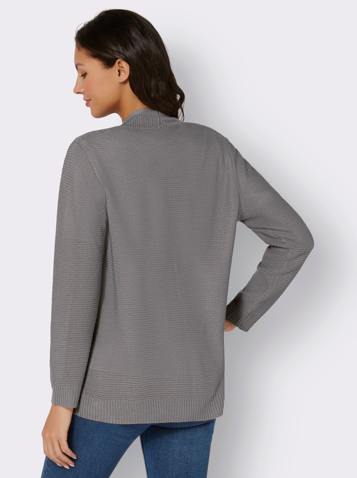 Veste en tricot - gris pierre