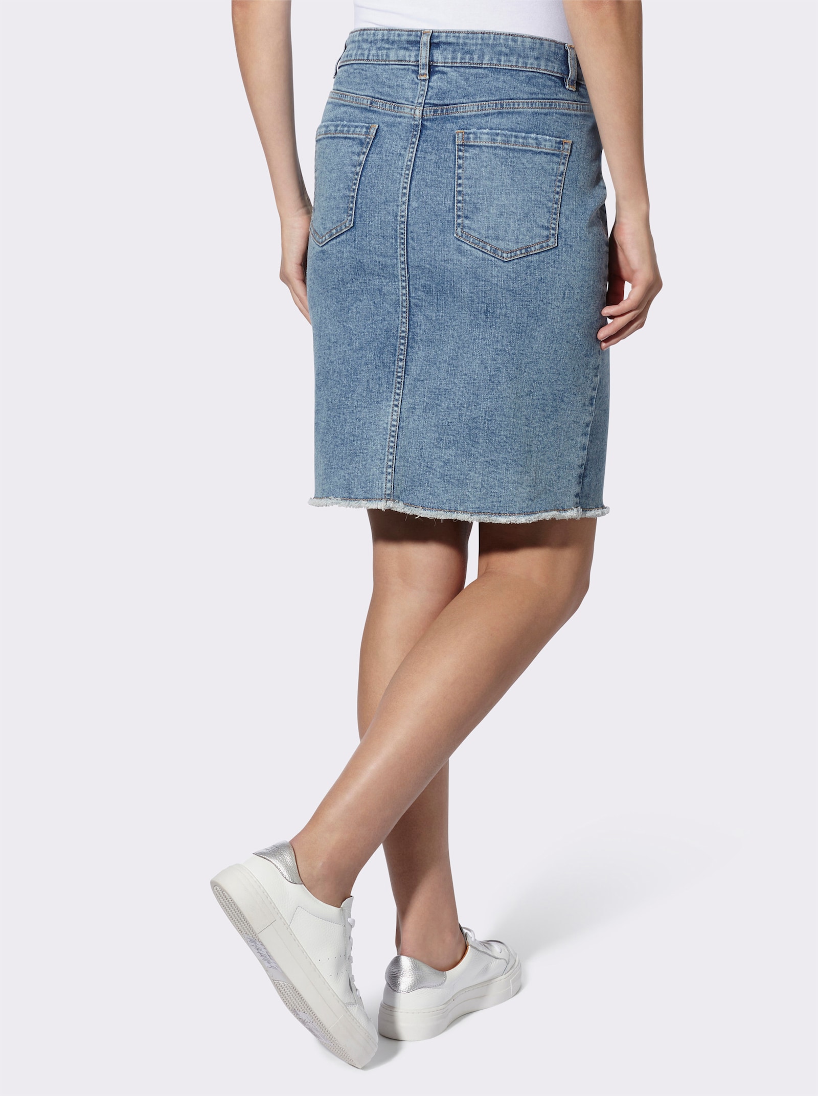 heine Jeansrock durchgeknöpft - blue-bleached