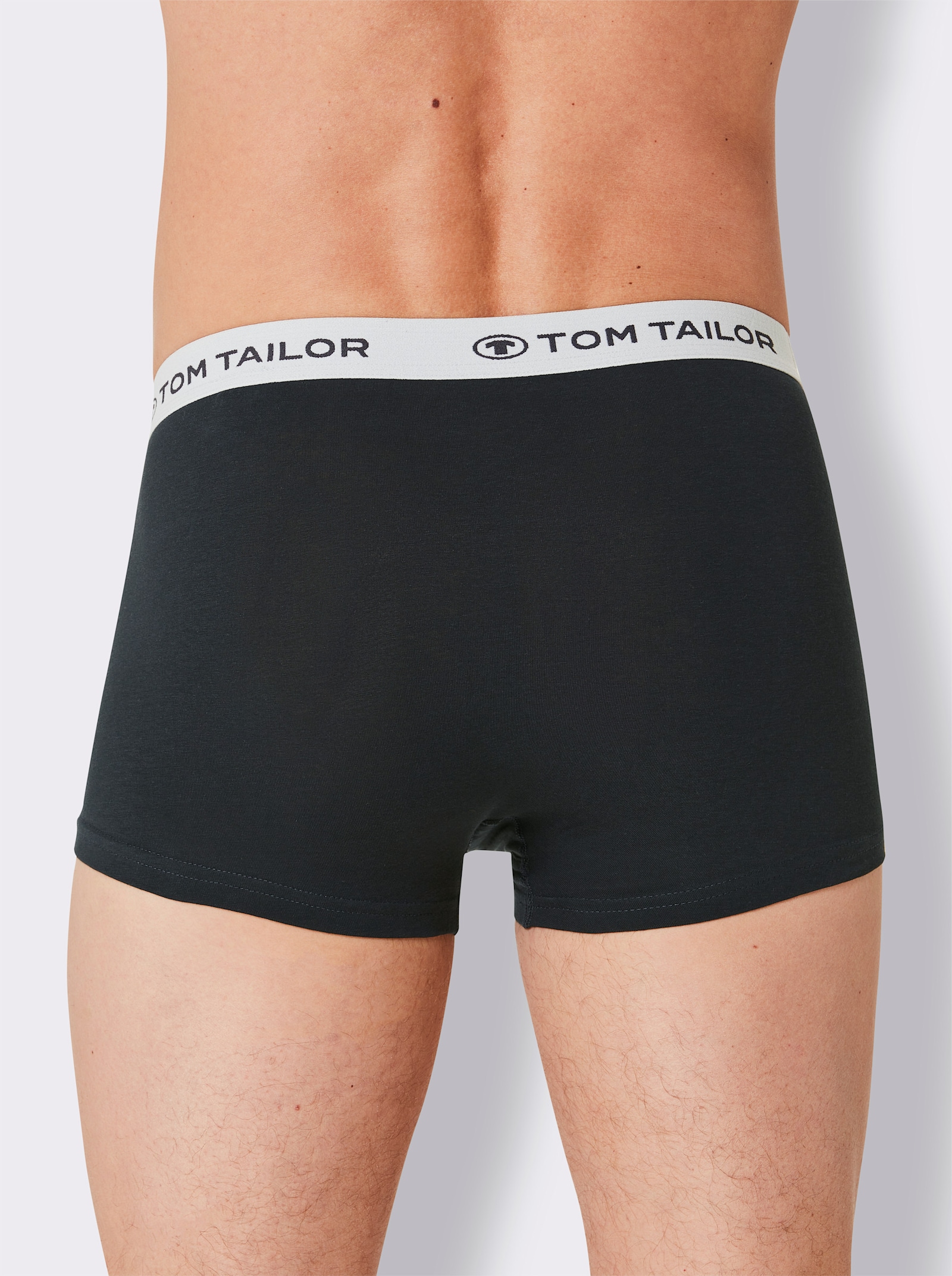 TOM TAILOR Boxerky - černá + antracitová + šedá-melír