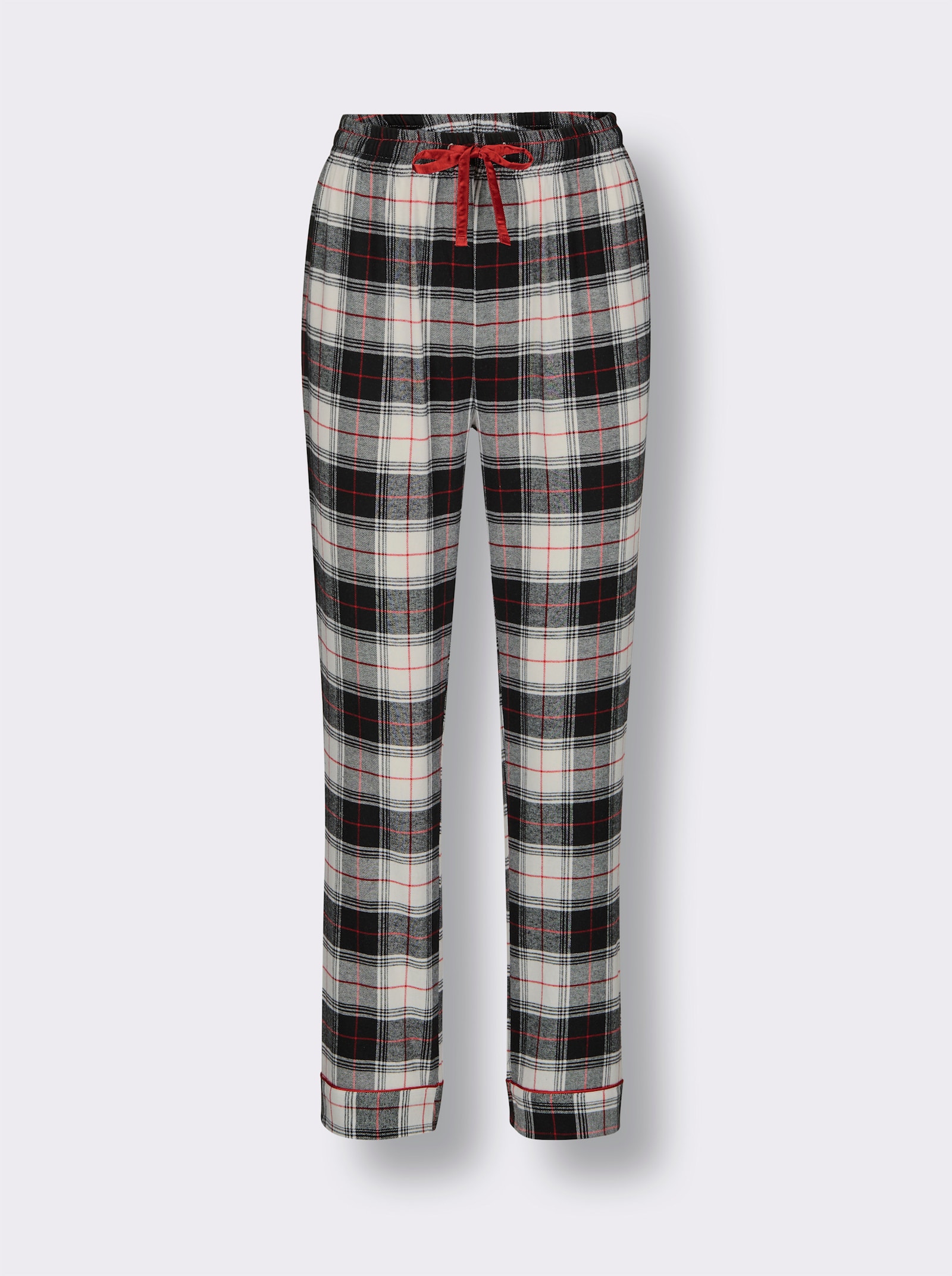 wäschepur Pyjama - rot-schwarz-kariert