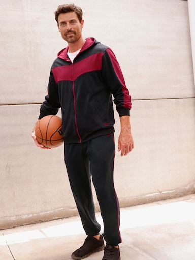 Catamaran Sports Sweatjacke mit Kapuze - schwarz-kirsche