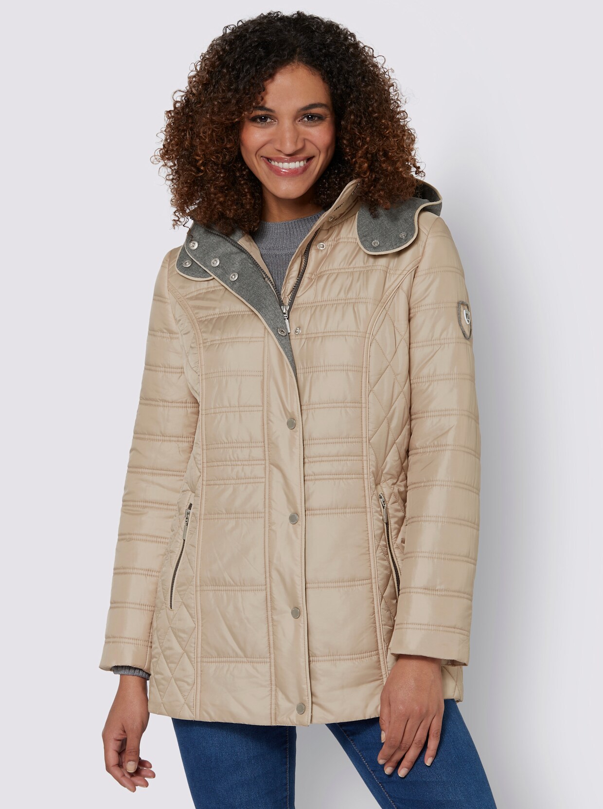 Steppjacke - beige