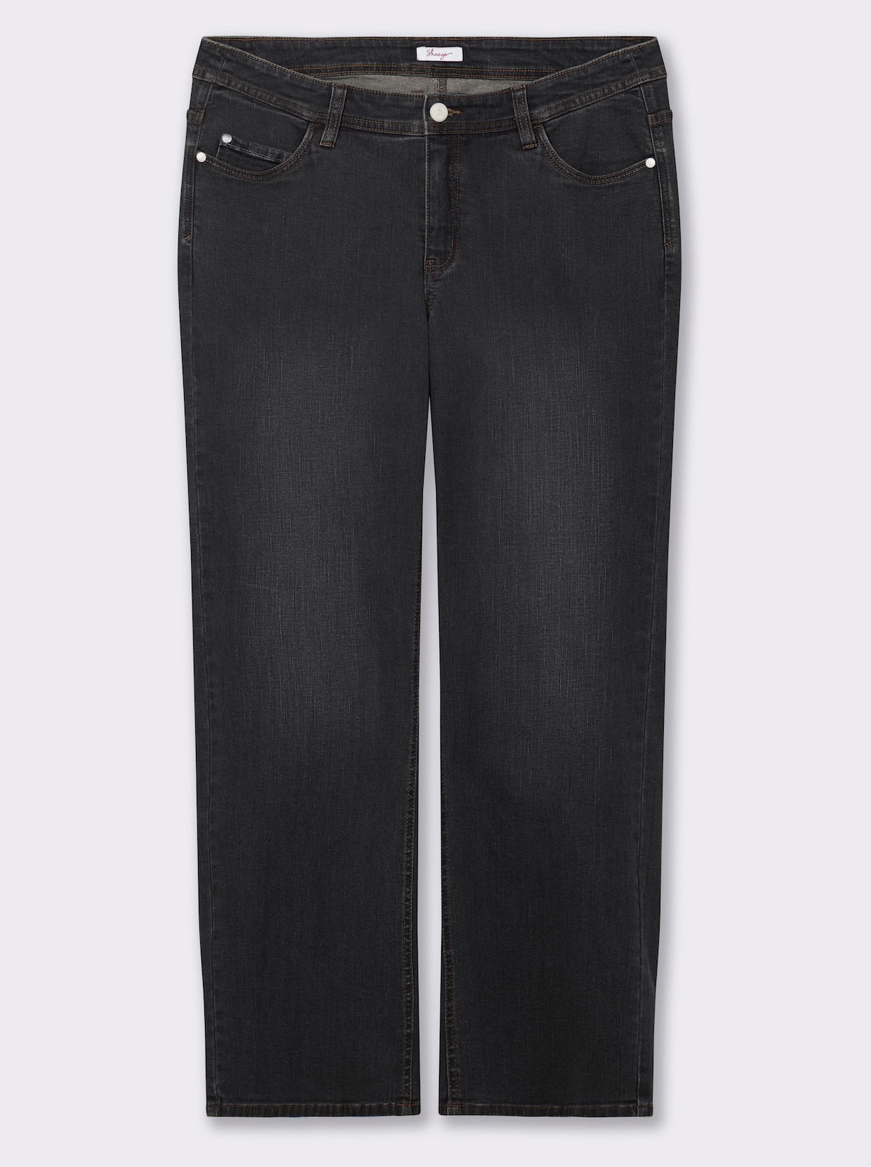sheego 5-Pocket-Jeans - black denim