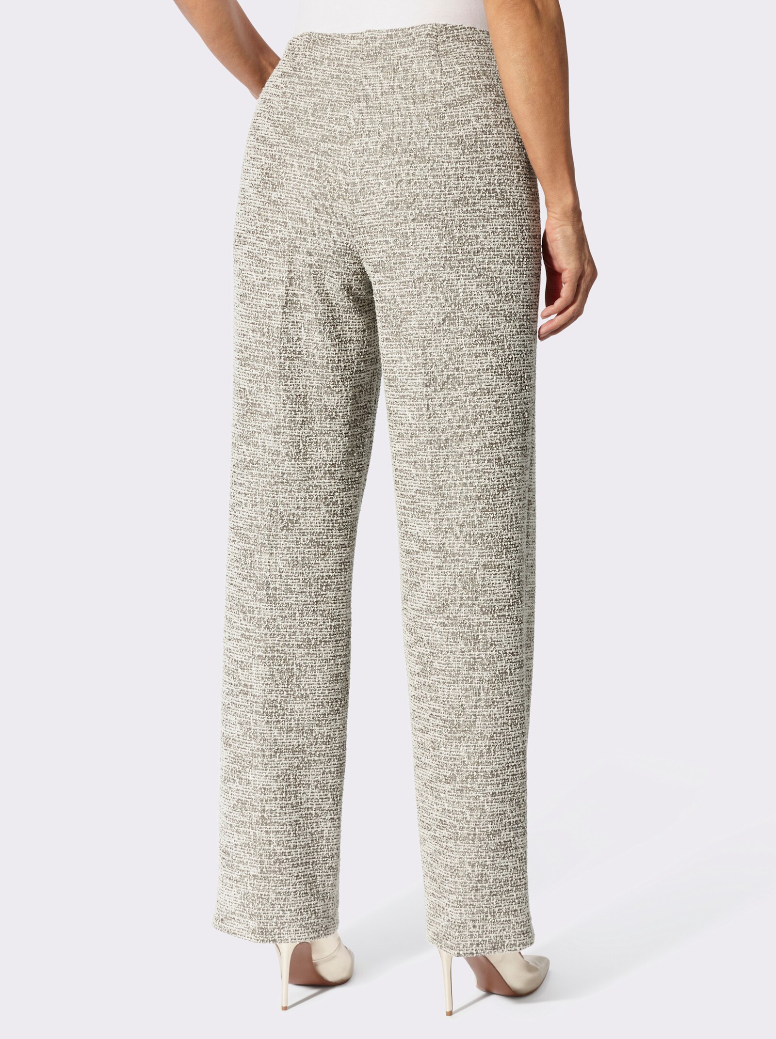 Marlene-Hose in Bouclé-Qualität - schoko