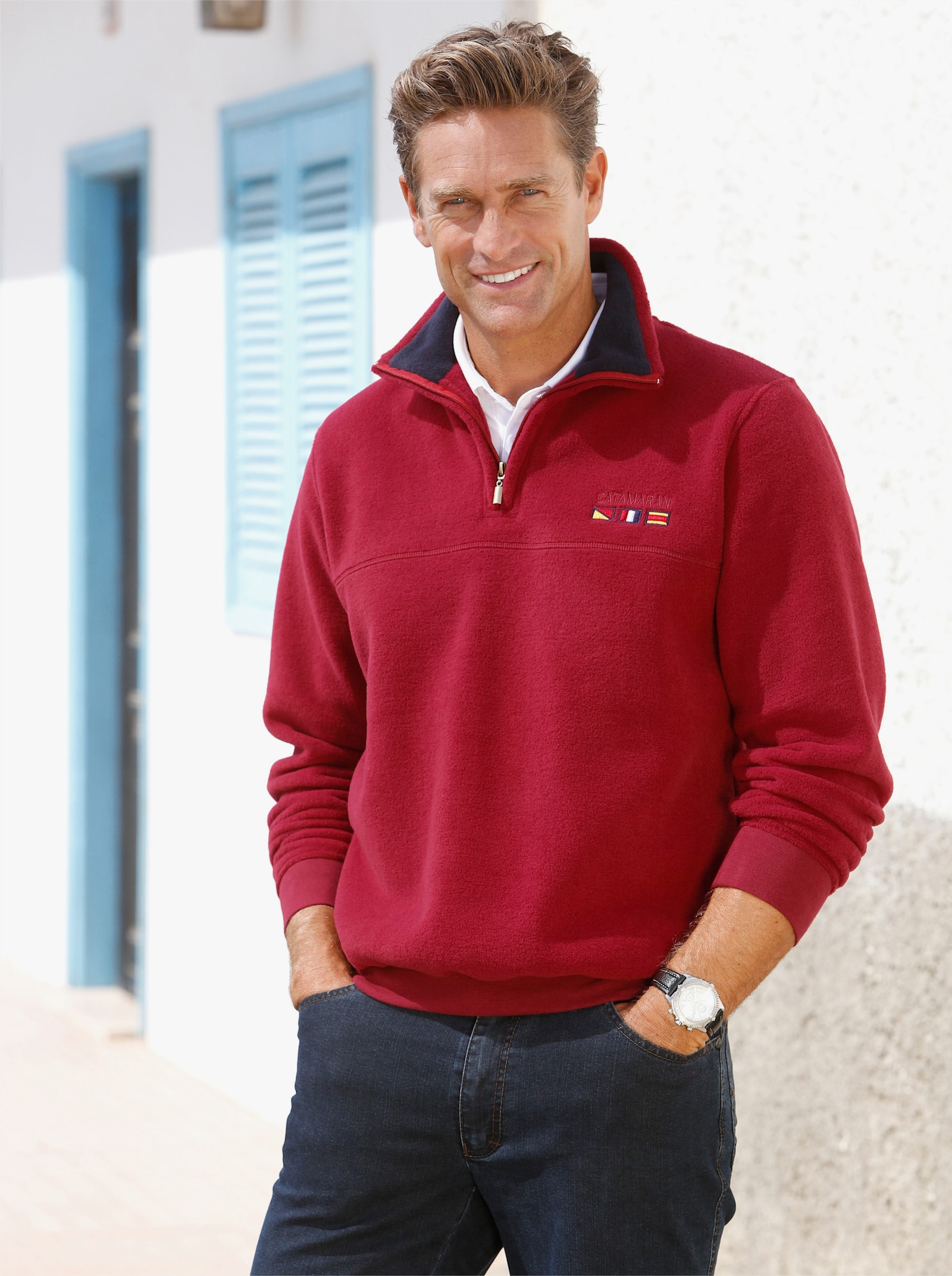 Catamaran Fleecepullover - bordeaux