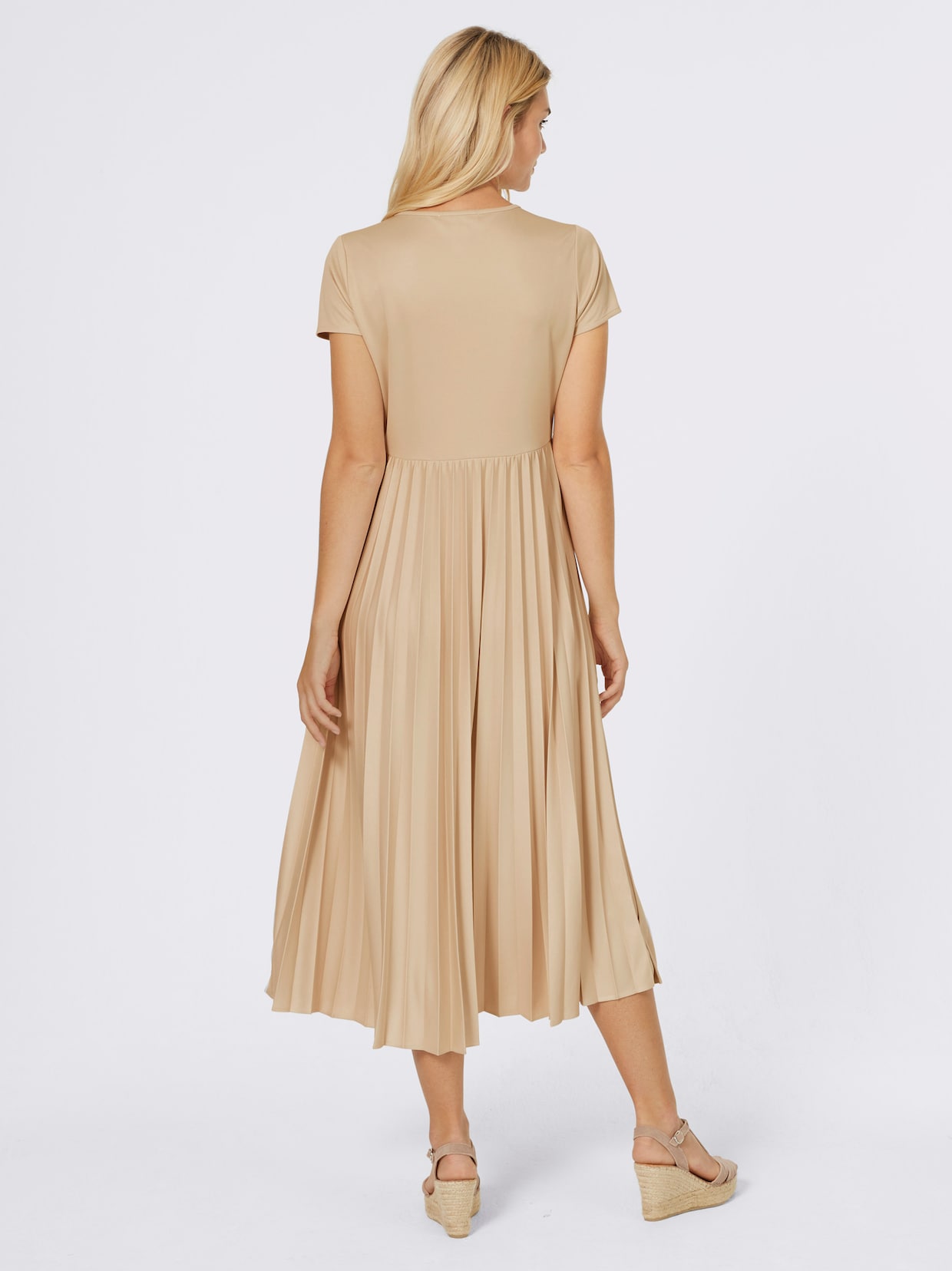 heine Plisseekleid - sand