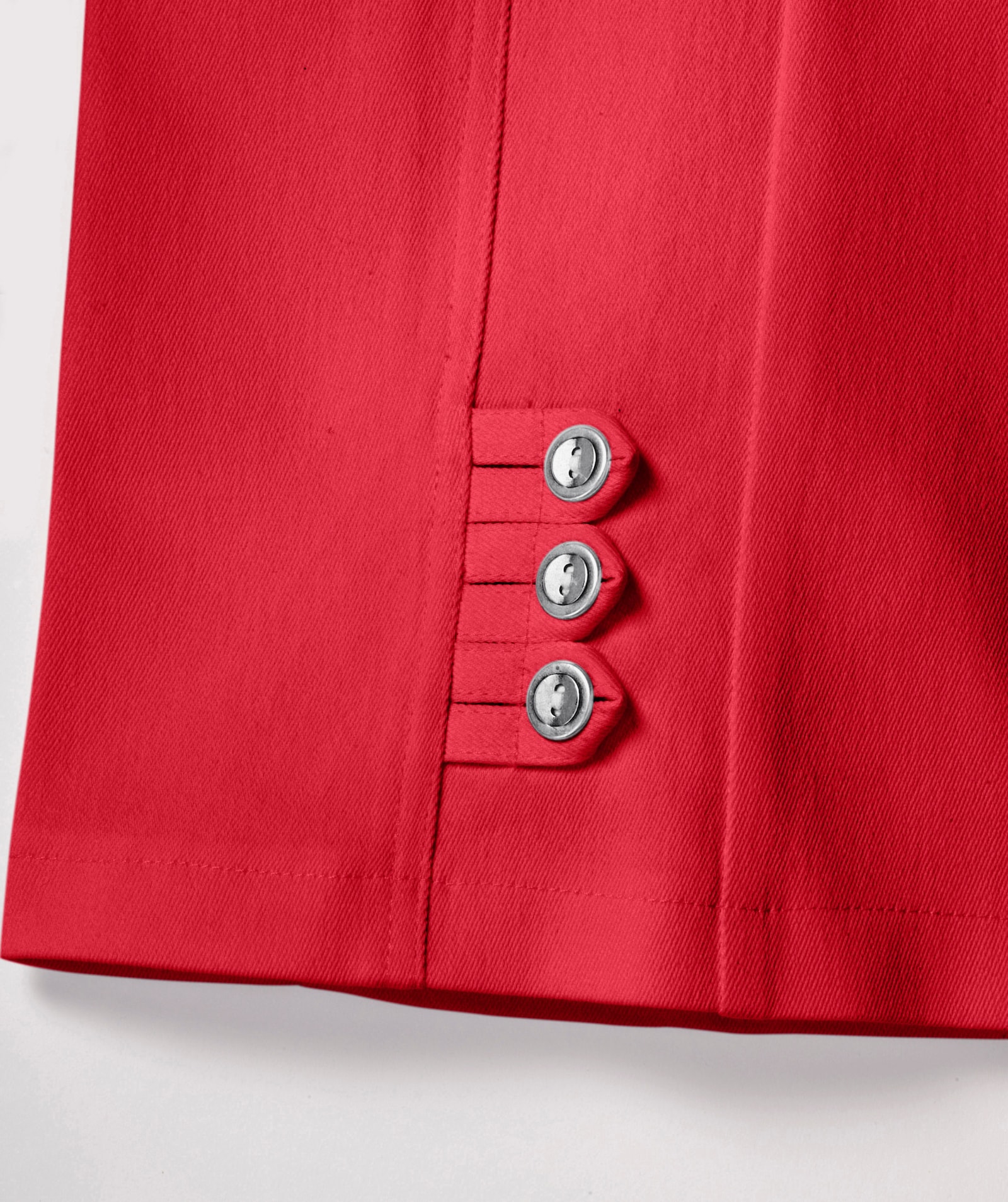 7/8-Jeans mit Zierriegel am Abschluss - rot