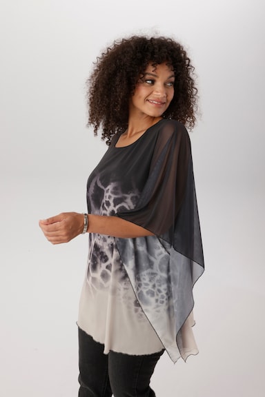 Aniston PLUS Blusenshirt - schwarz-beige