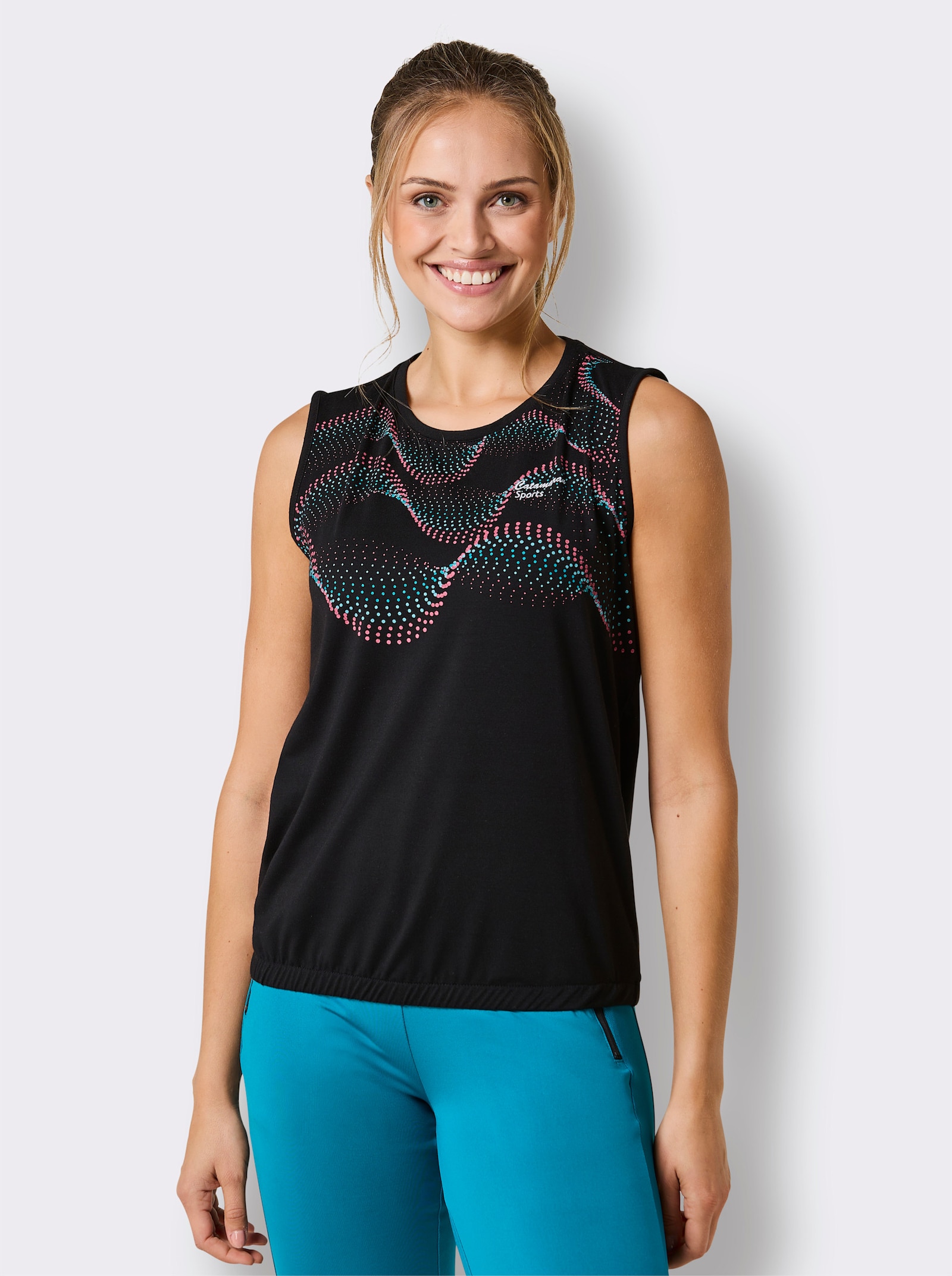 Catamaran Sports Funktionsshirt in atmungsaktiver Qualität - schwarz-bedruckt