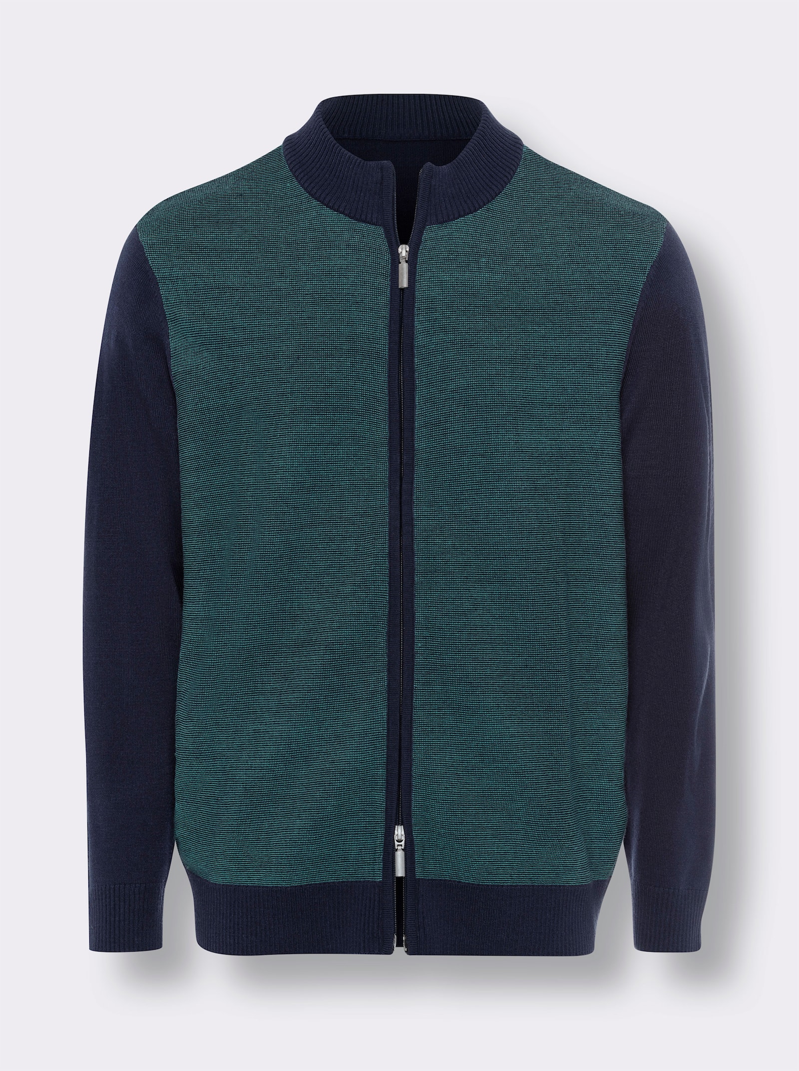 Vest met 2-wegritssluiting - marine/smaragdgroen