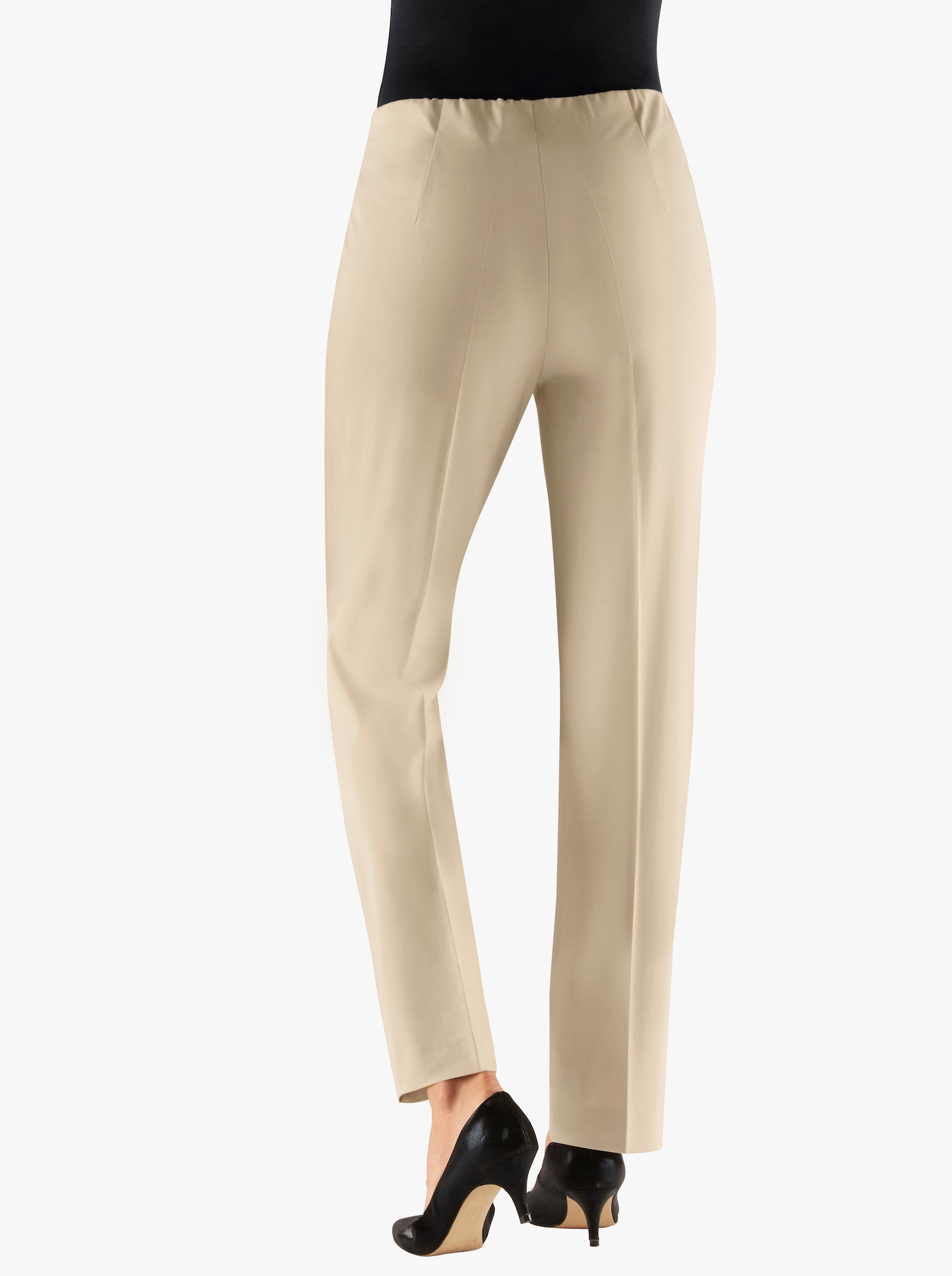 Come on Bügelfaltenhose mit Reissverschluss-Taschen - sand