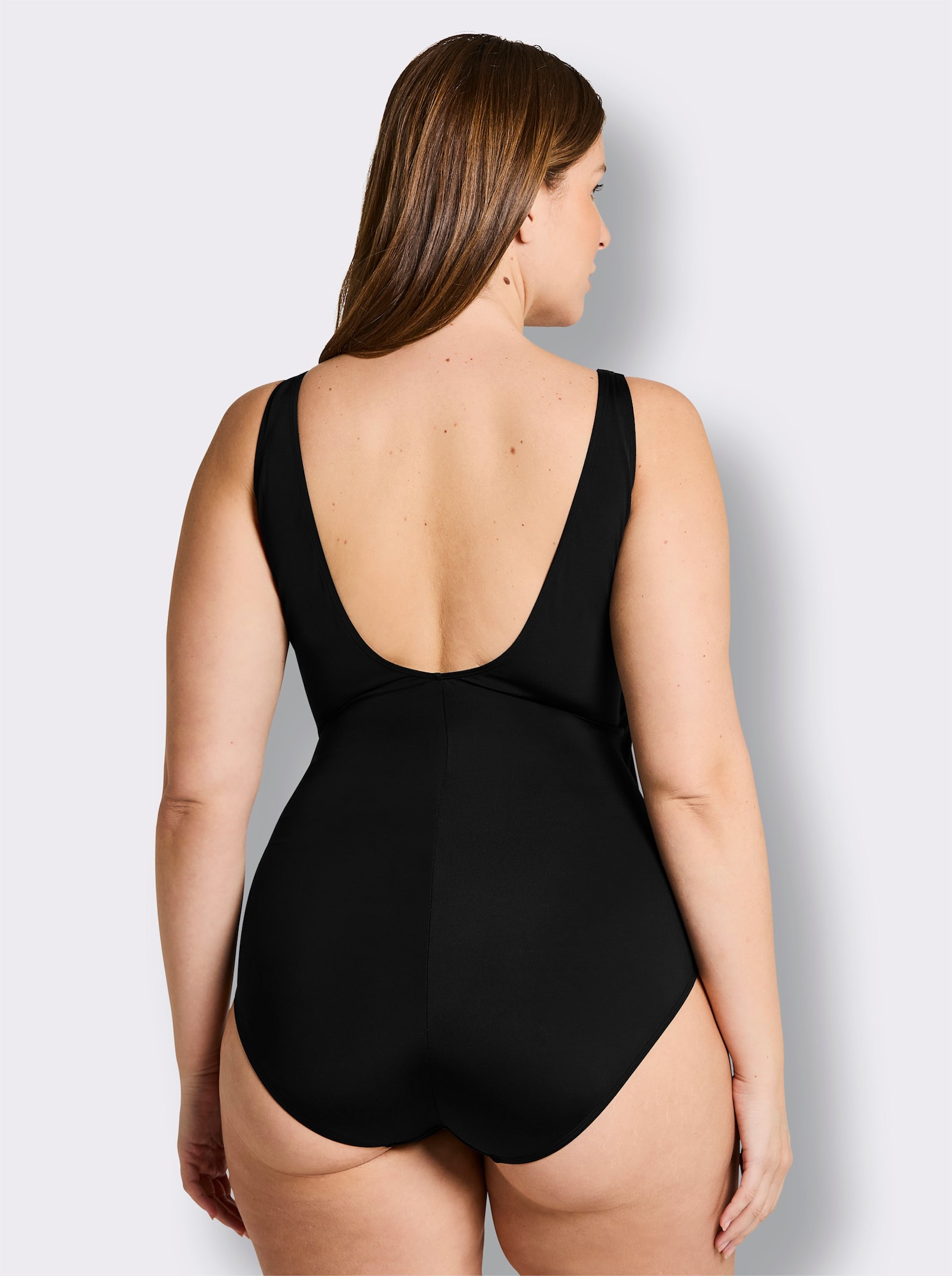 sheego Badeanzug - schwarz