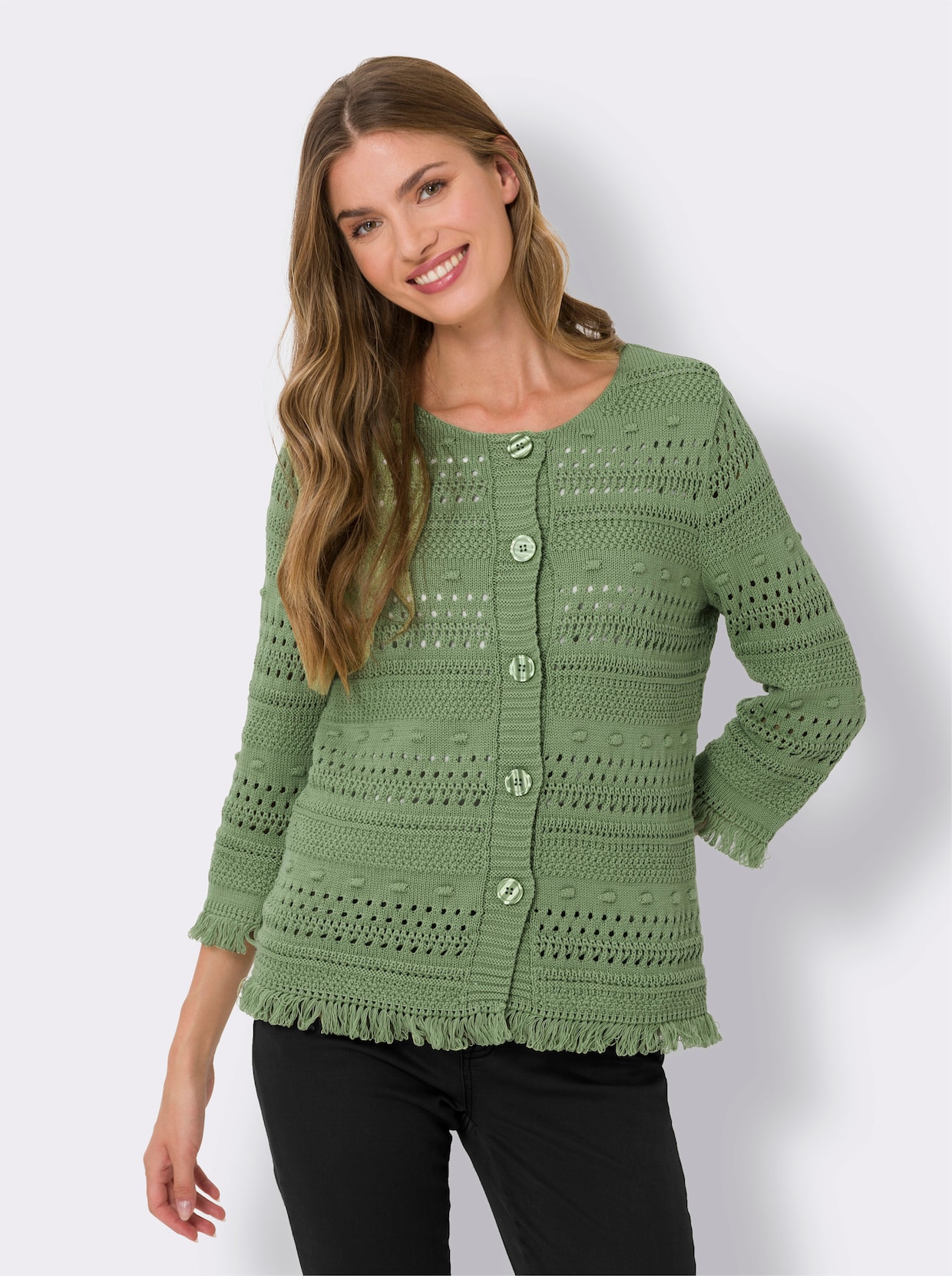 heine Veste en tricot - eucalyptus