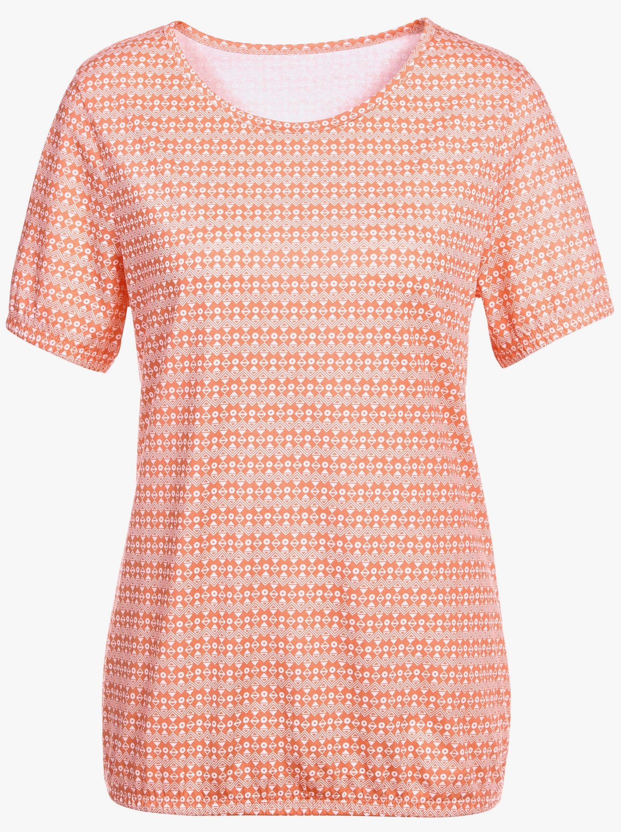 Tričko s potiskem - oranžová-vzor