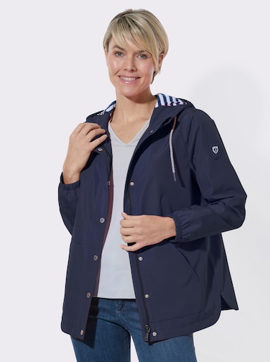 Übergangsjacke mit Kapuze - marine