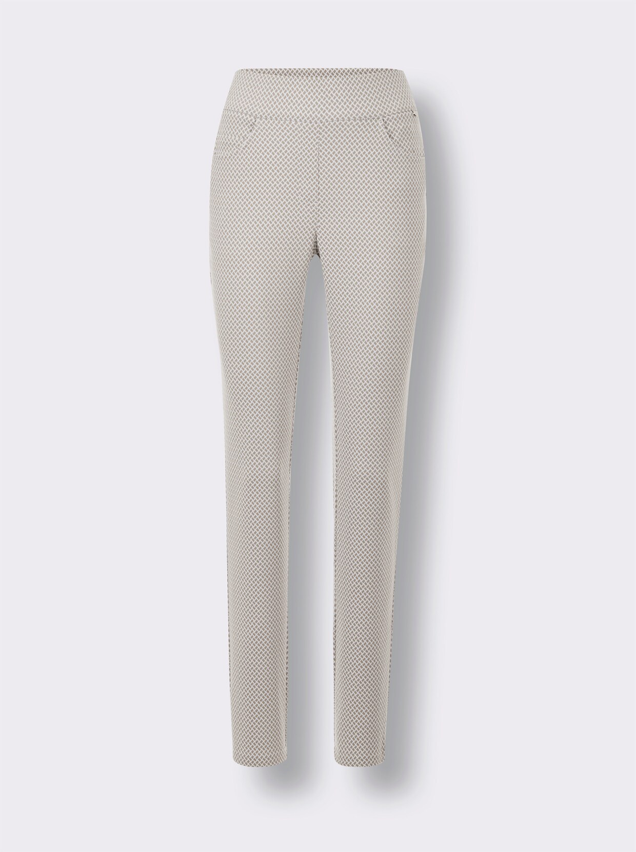 CREATION L PREMIUM Bengalinhose - sesam-weiß-gemustert