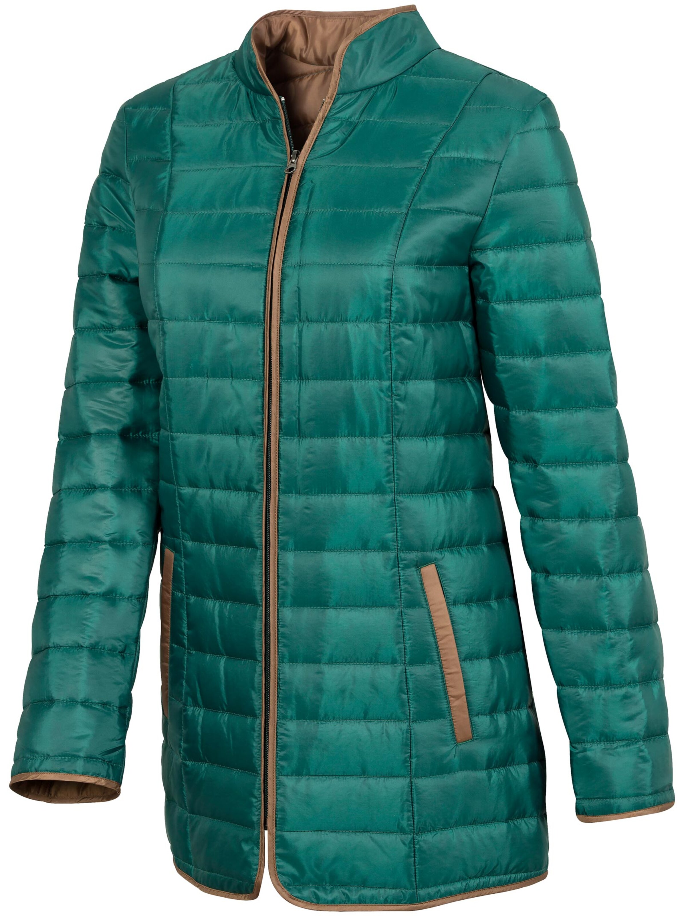 Steppjacke - tannengrün