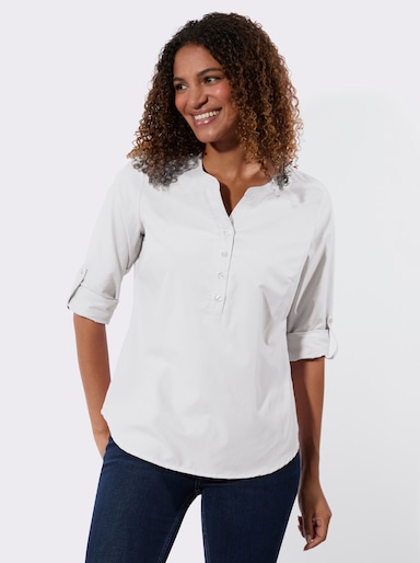 Tunika mit Kellerfalte hinten - ecru