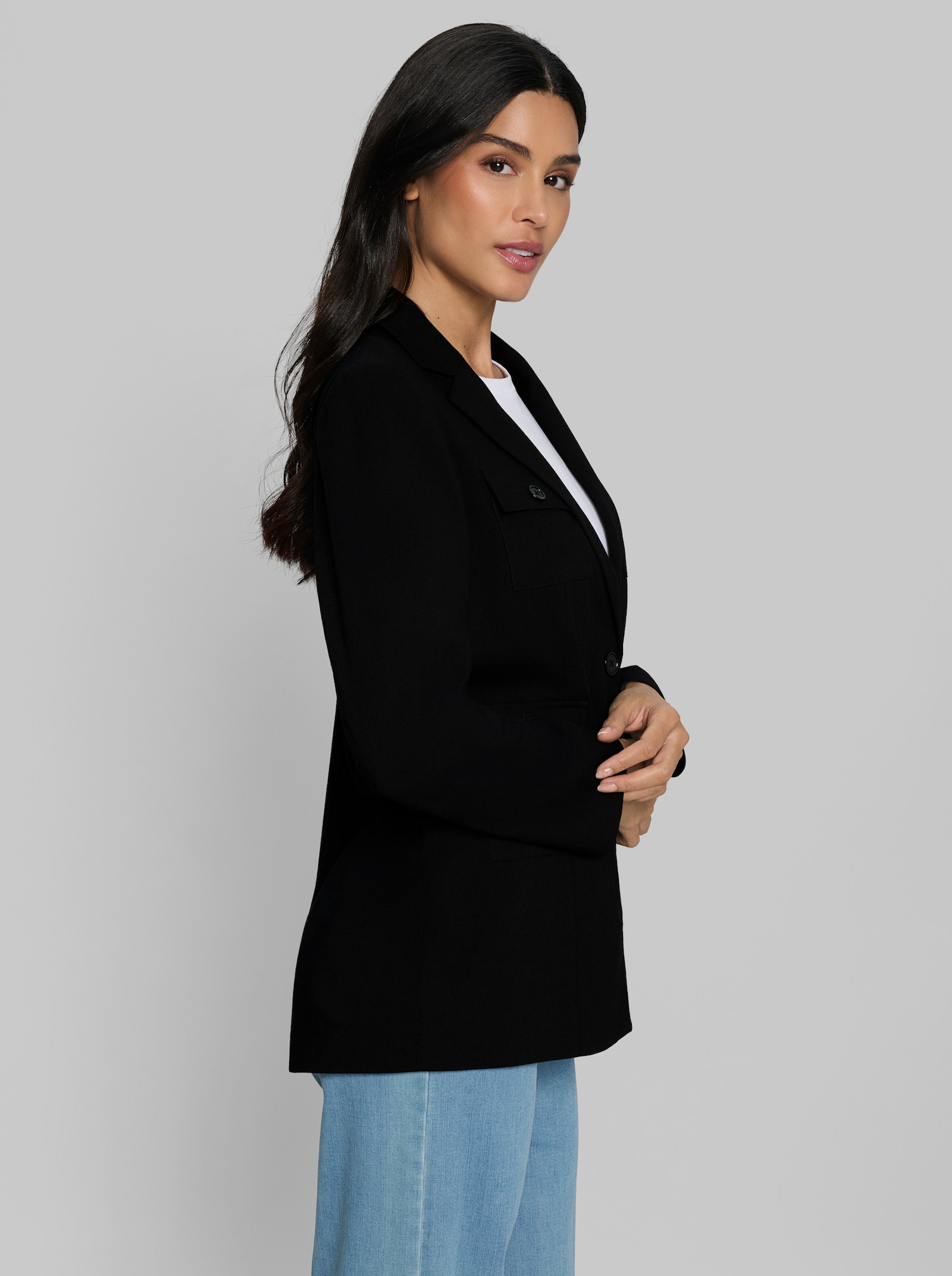 heine Blazer mit Reverskragen - schwarz