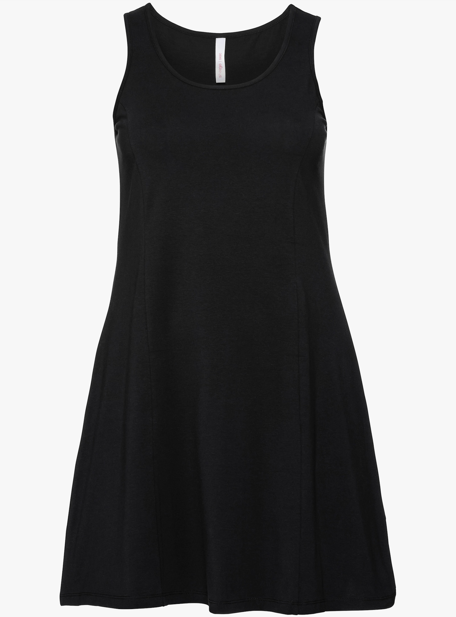 sheego A-Linien-Kleid leicht tailliert - schwarz