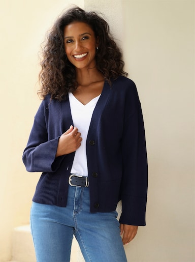 heine Strickjacke - marine