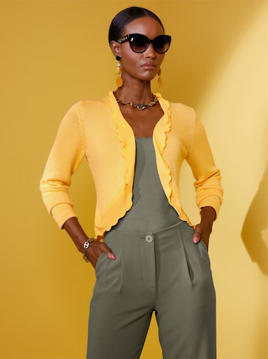 veste en tricot - jaune