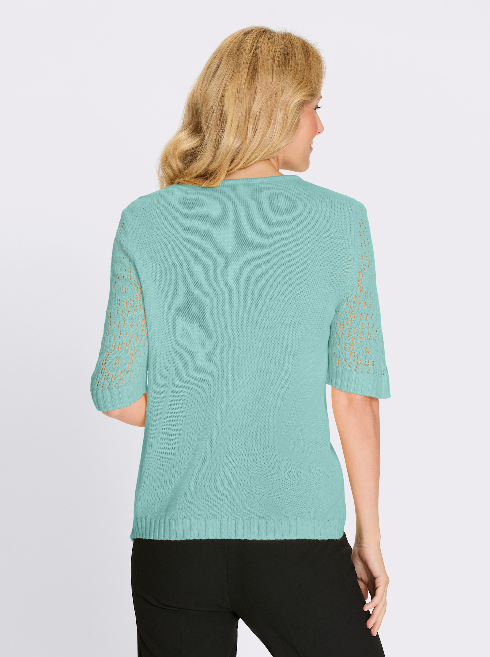 Pullover mit halblangen Ärmeln - mint