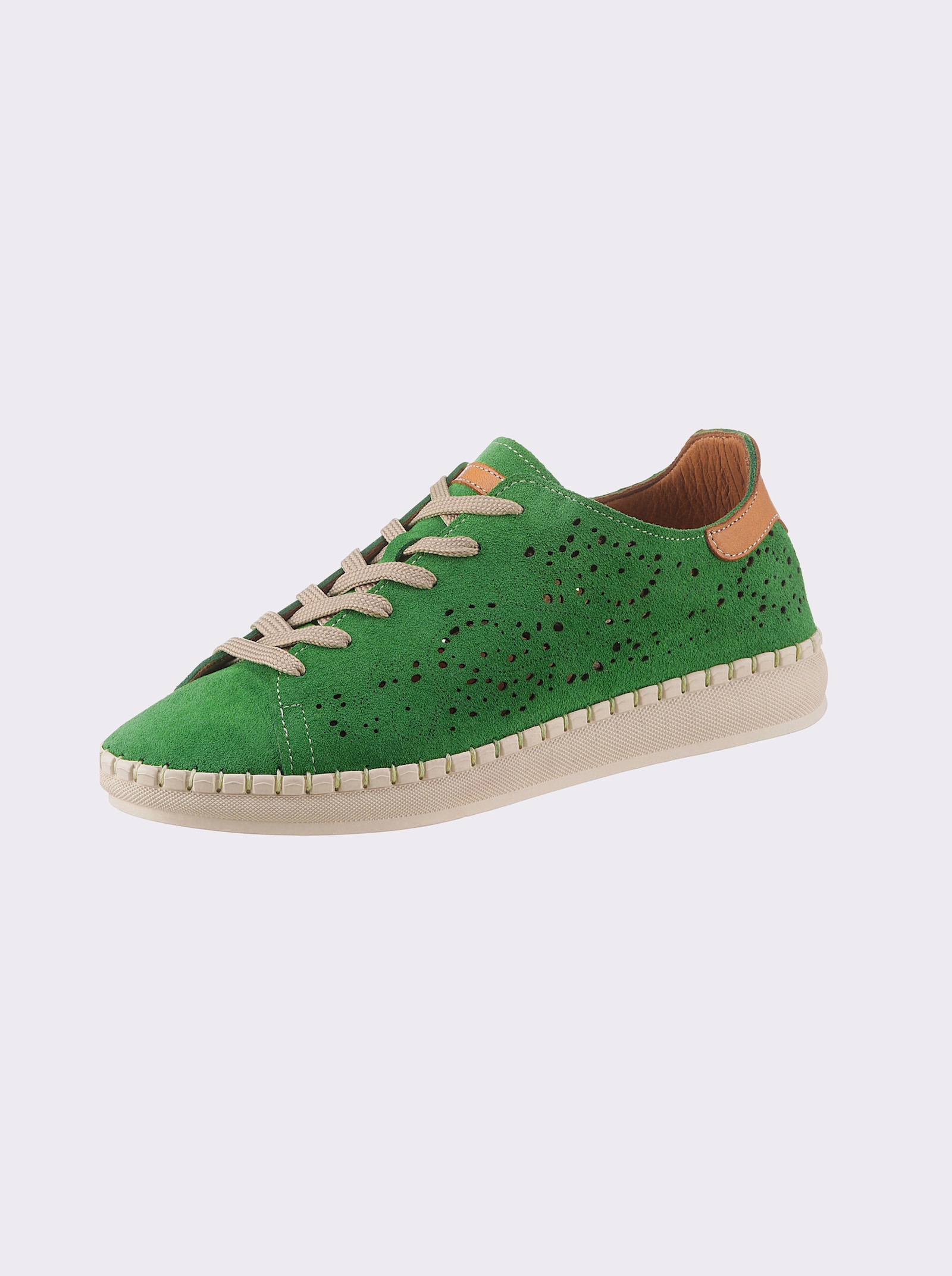 Gemini Schnürschuh mit Perforierung - grün