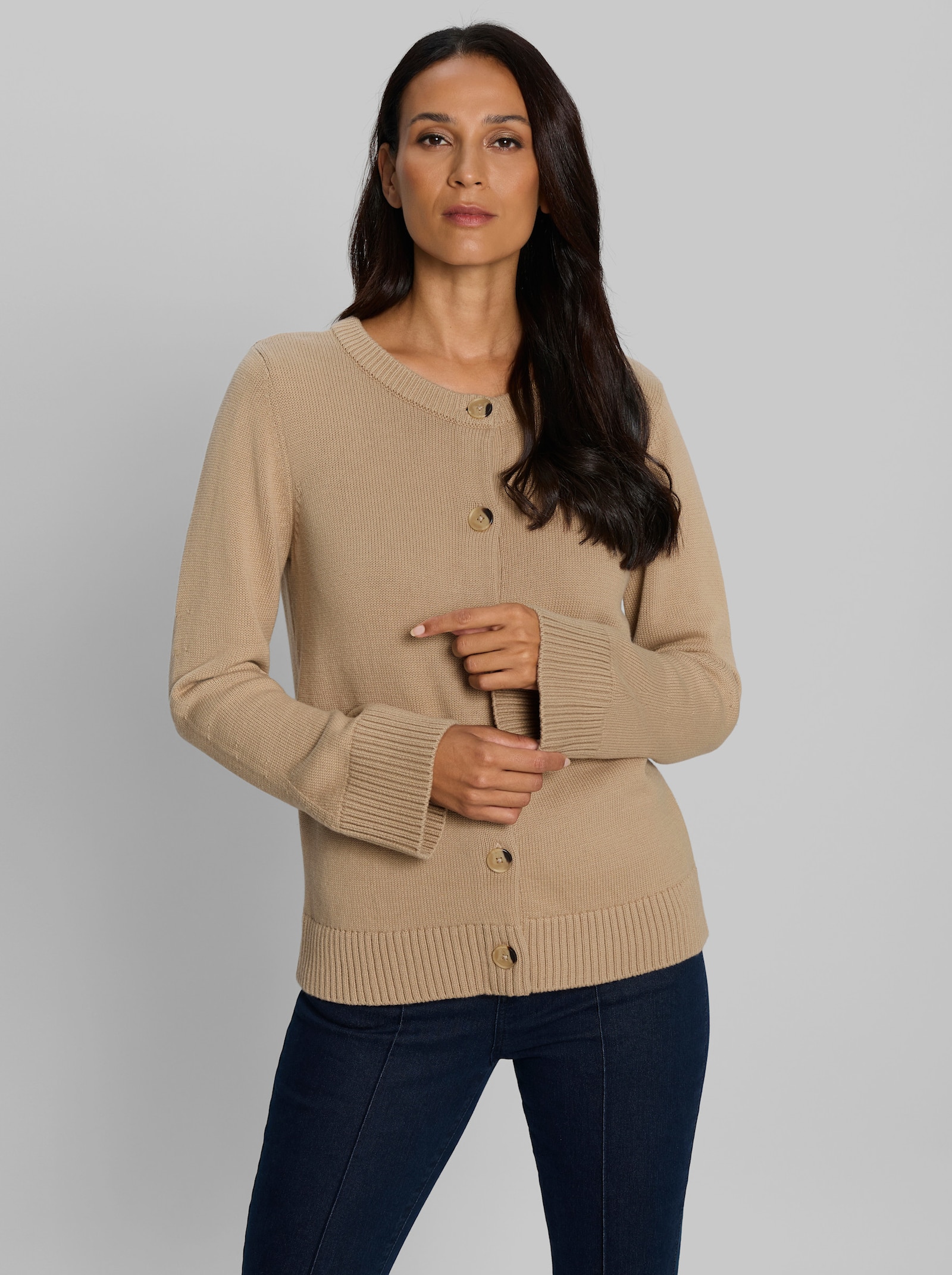heine Strickjacke in Kurzform - beige