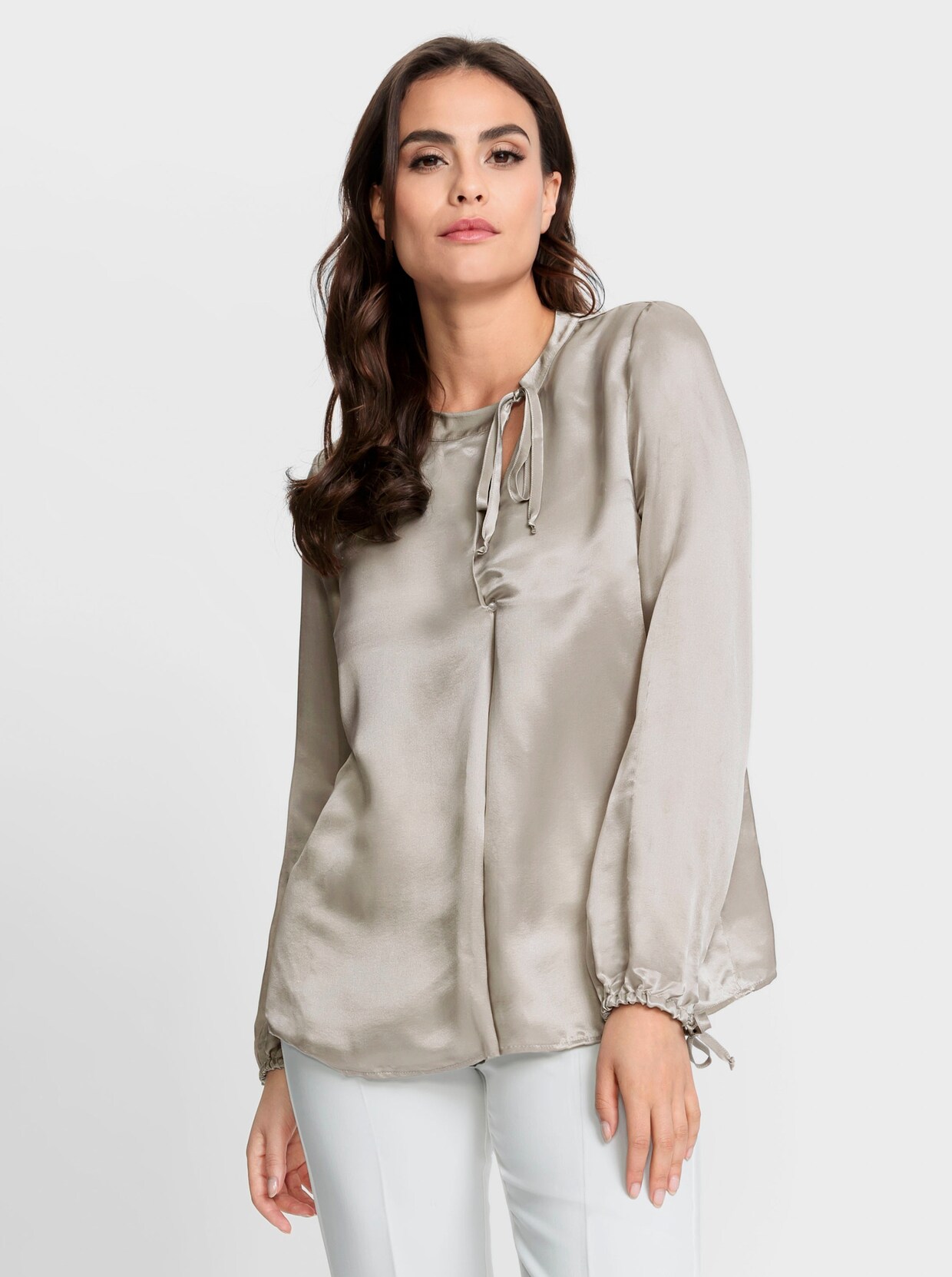 heine Satijnen blouse - zand