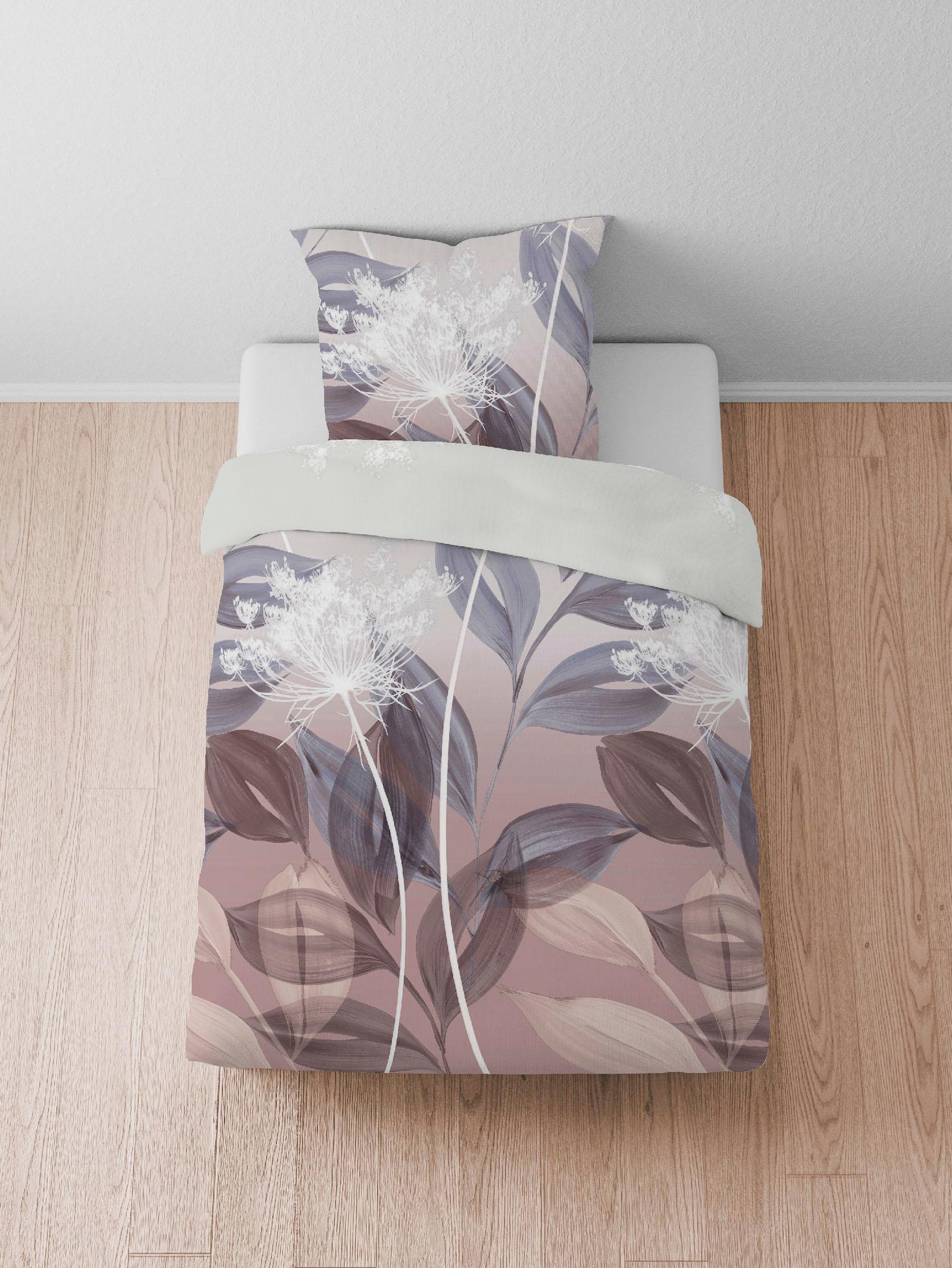 Biberna Bettwäsche - braun-bedruckt