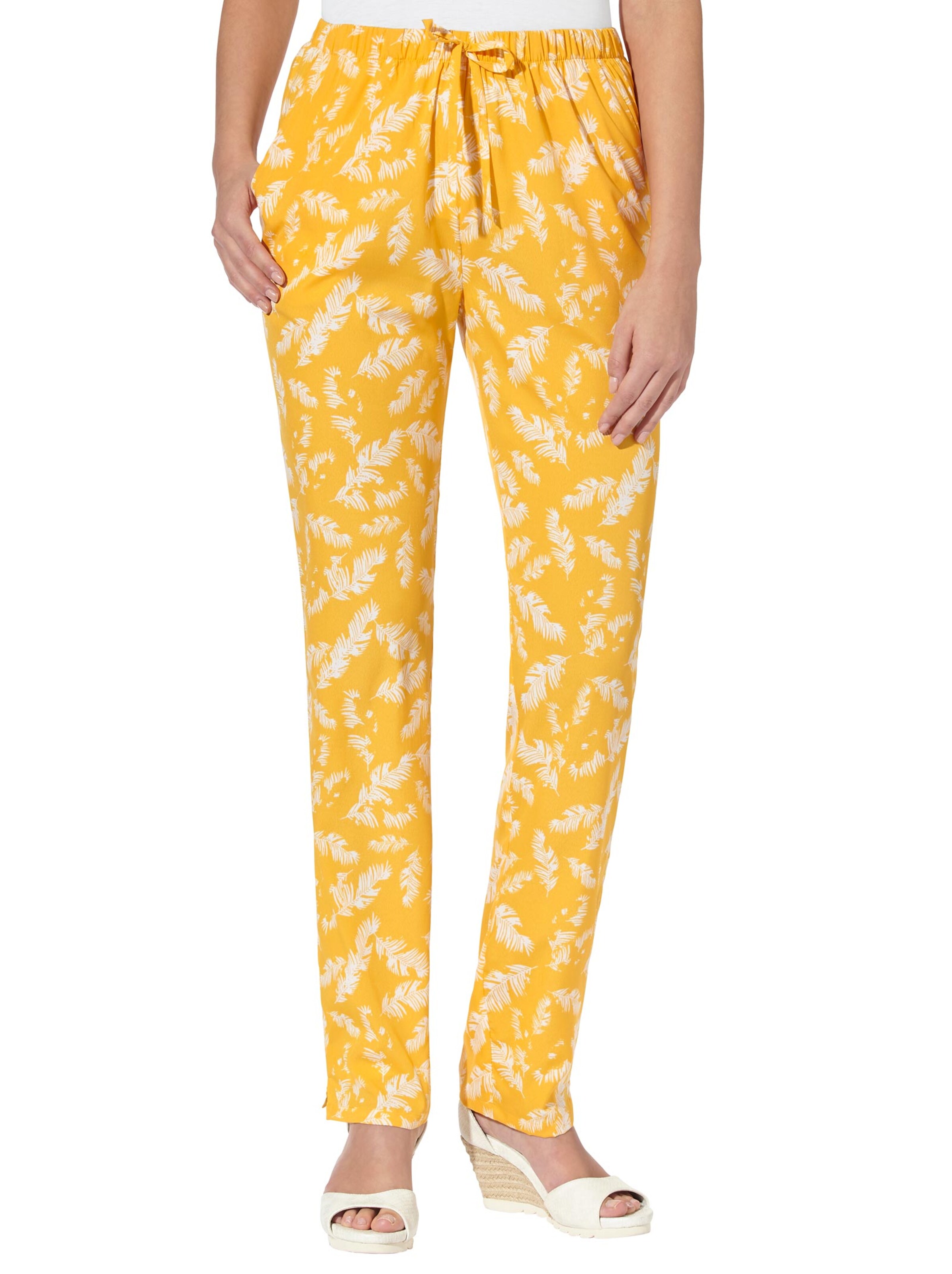 Hose - gelb-gemustert