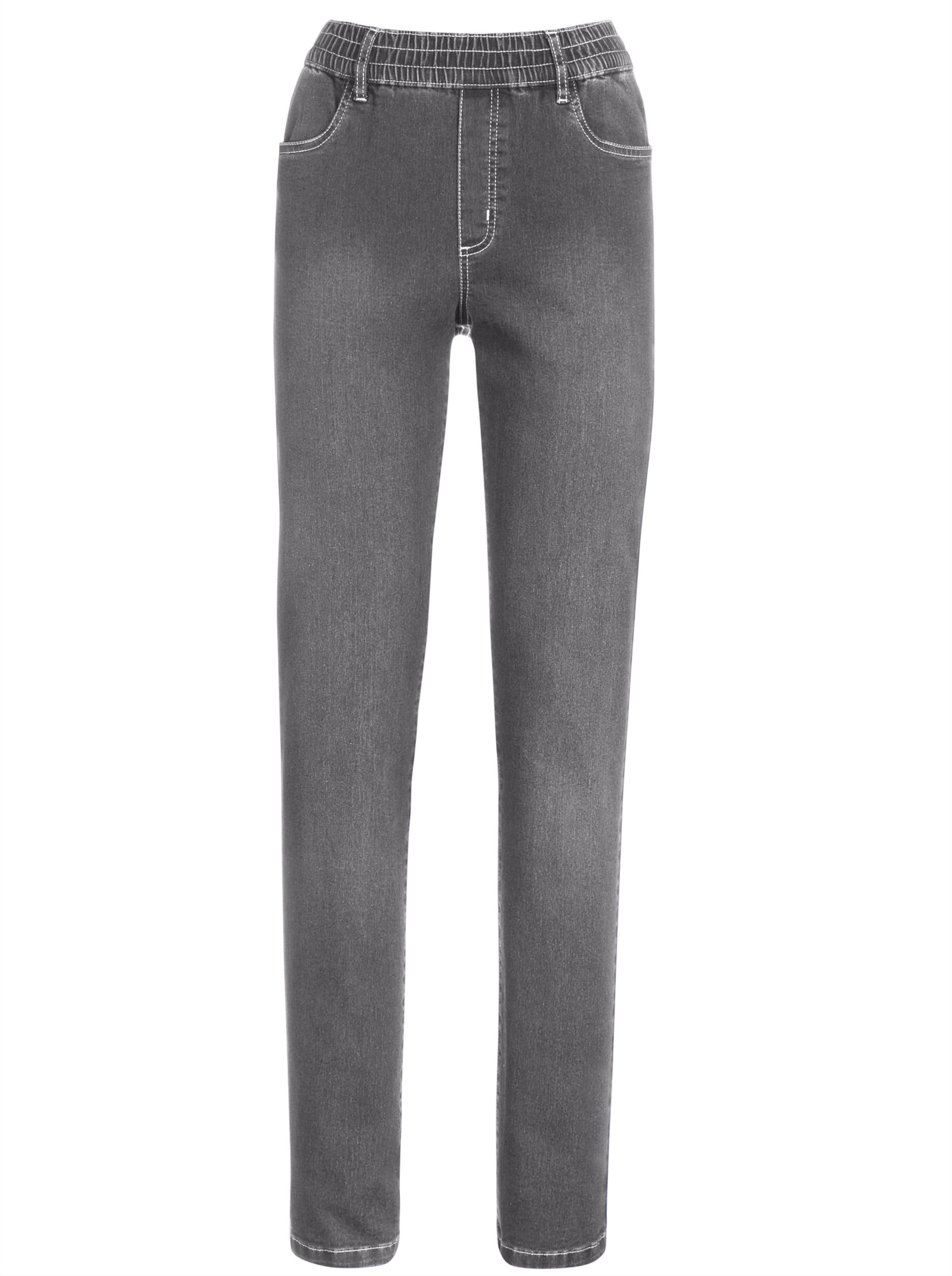 Sheego Damen Grey-Denim High-Waist-Jeans - Bild 2