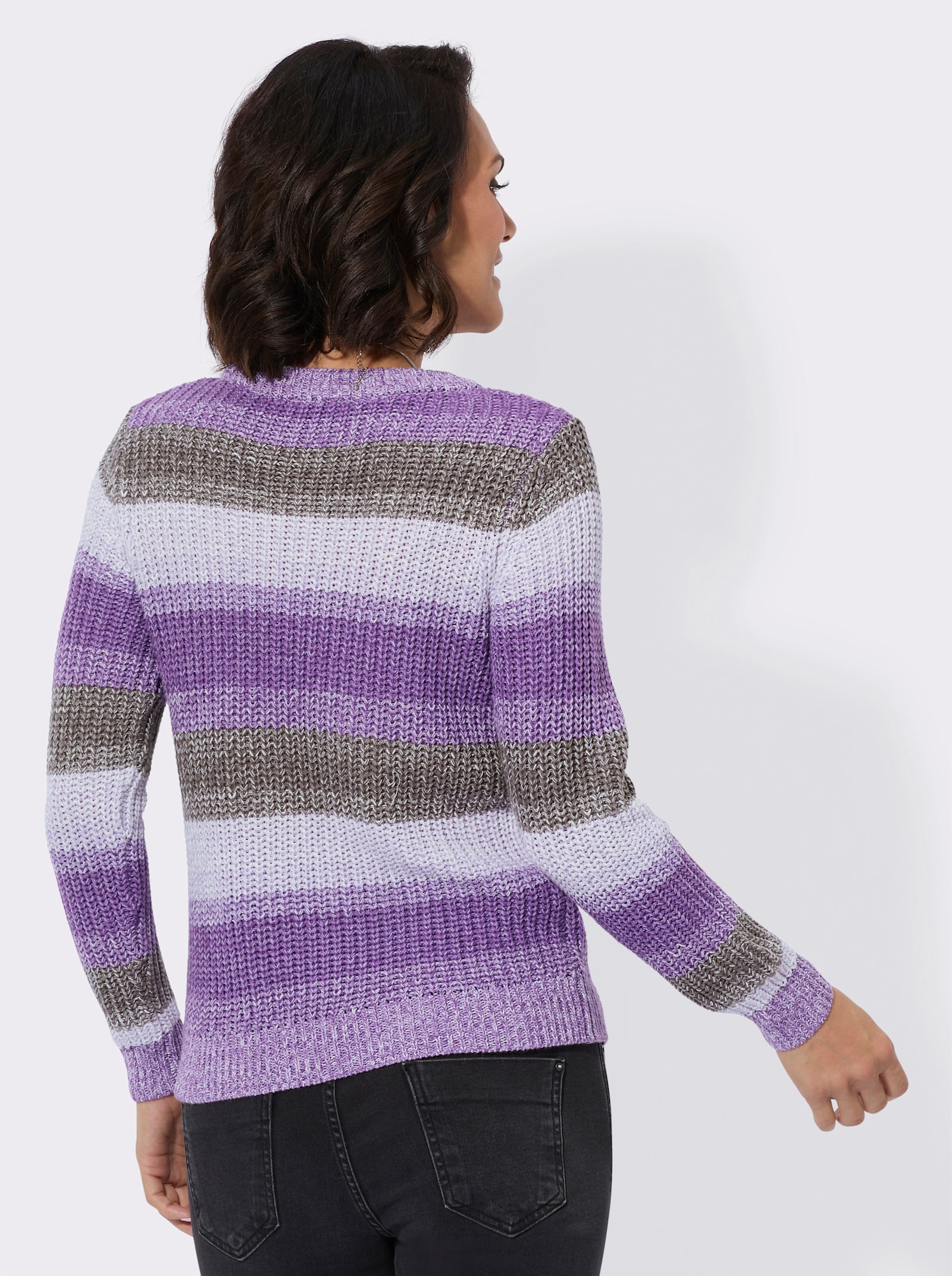 Langarm-Pullover im Farbverlauf - lila-lavendel