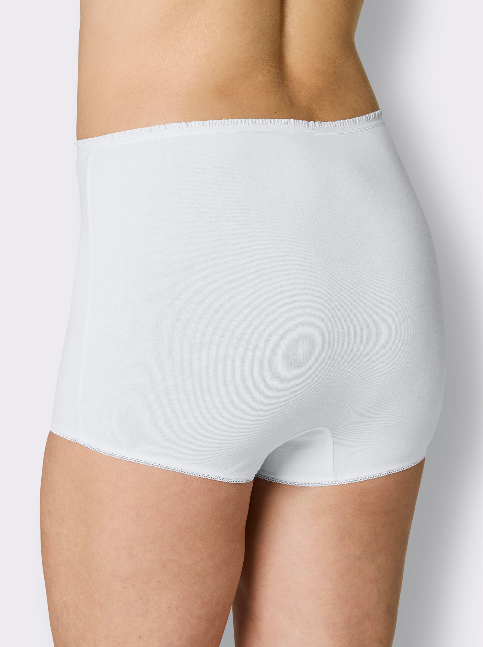 wäschepur Panty mit elastischem Zierbund - weiß