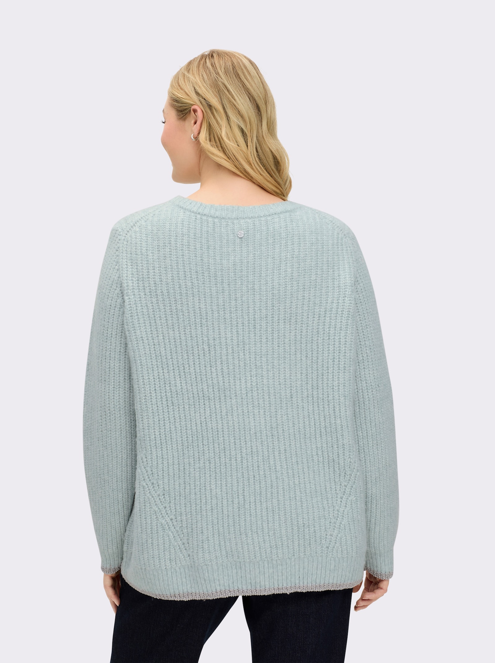 sheego Pullover im Rippstrick - mint