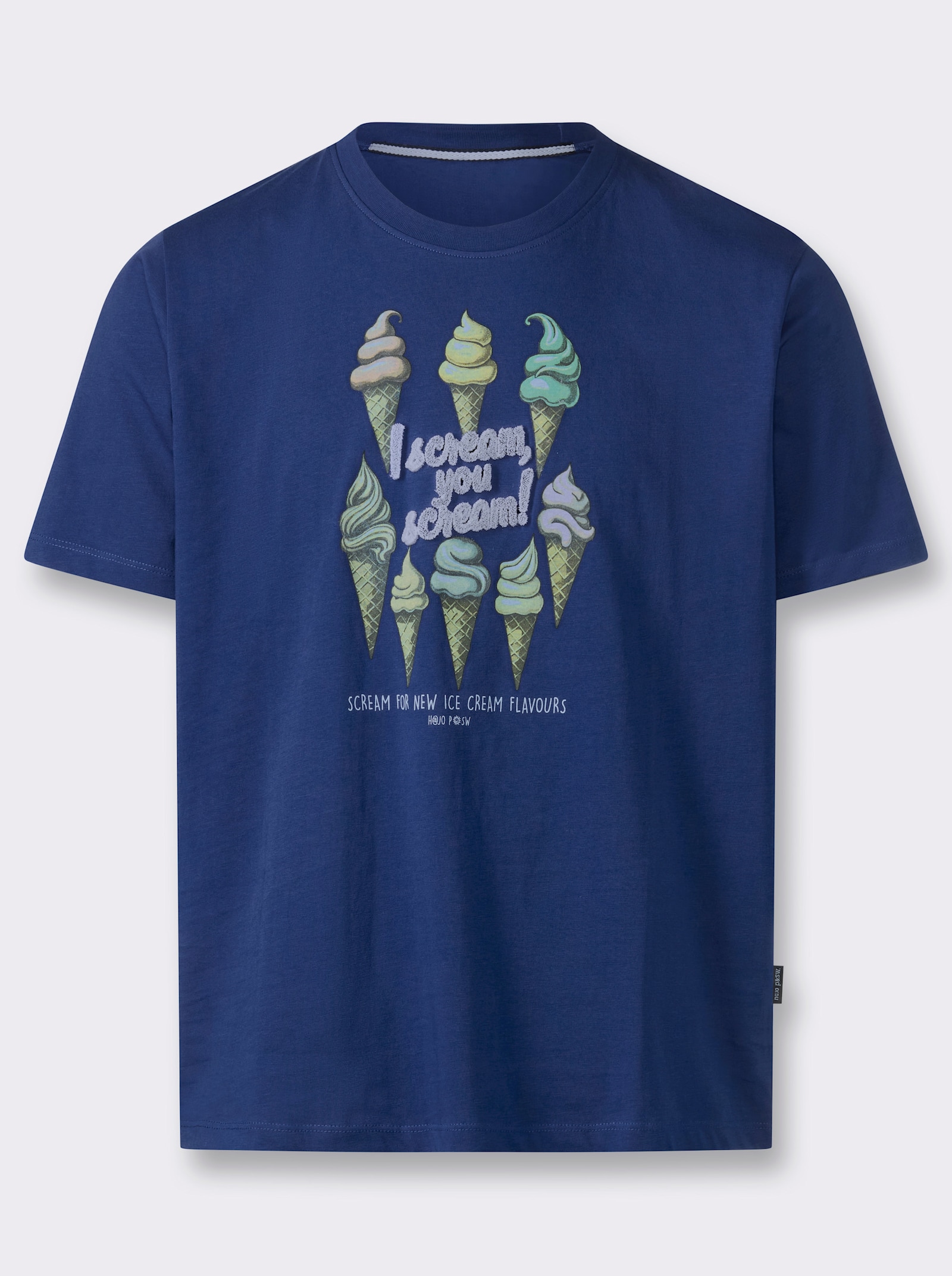 Hajo Kurzarmshirt mit Eiswaffel-Print, von Hajo - royalblau-bedruckt
