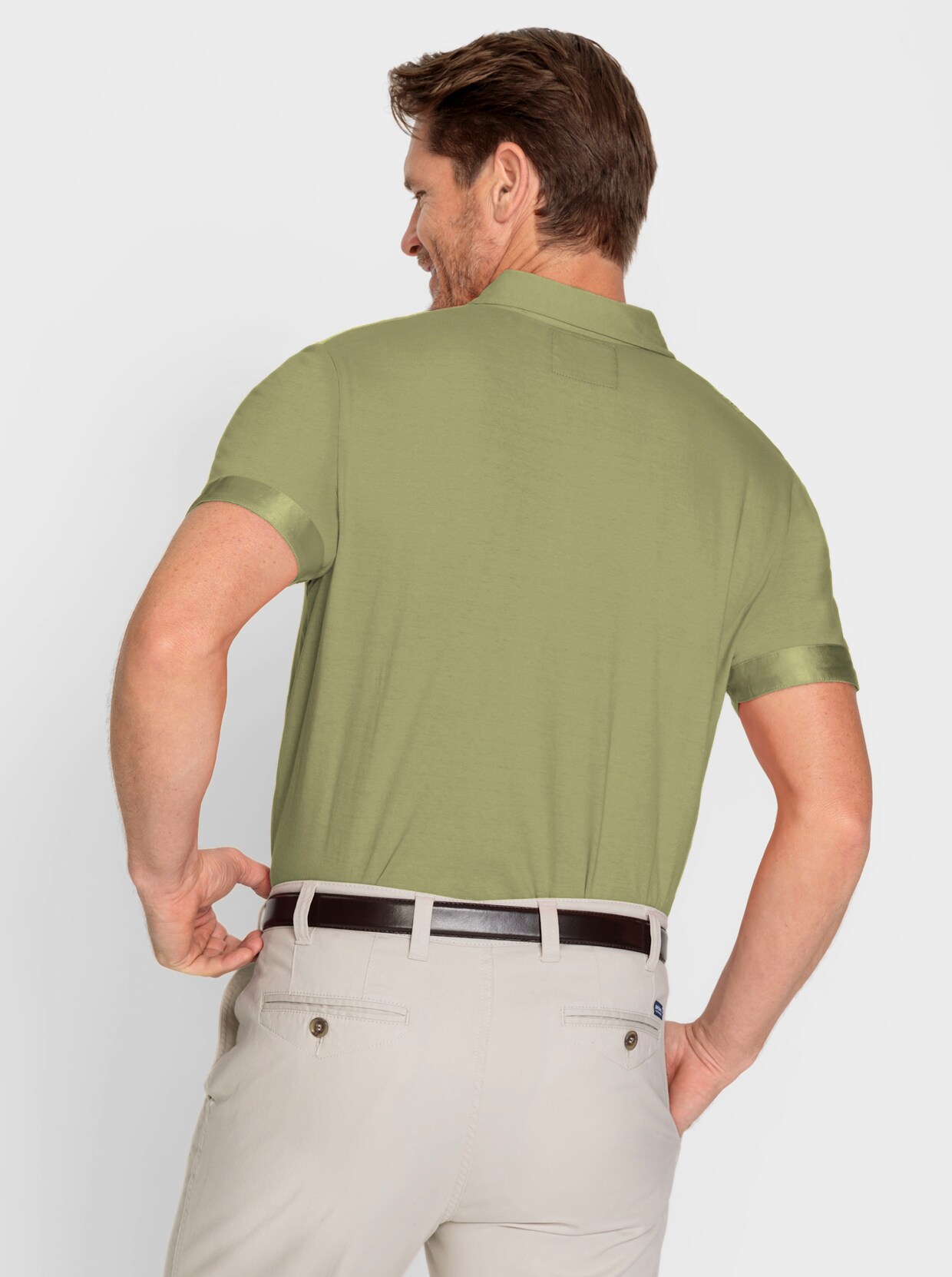 Marco Donati Poloshirt met korte mouwen - rietgroen