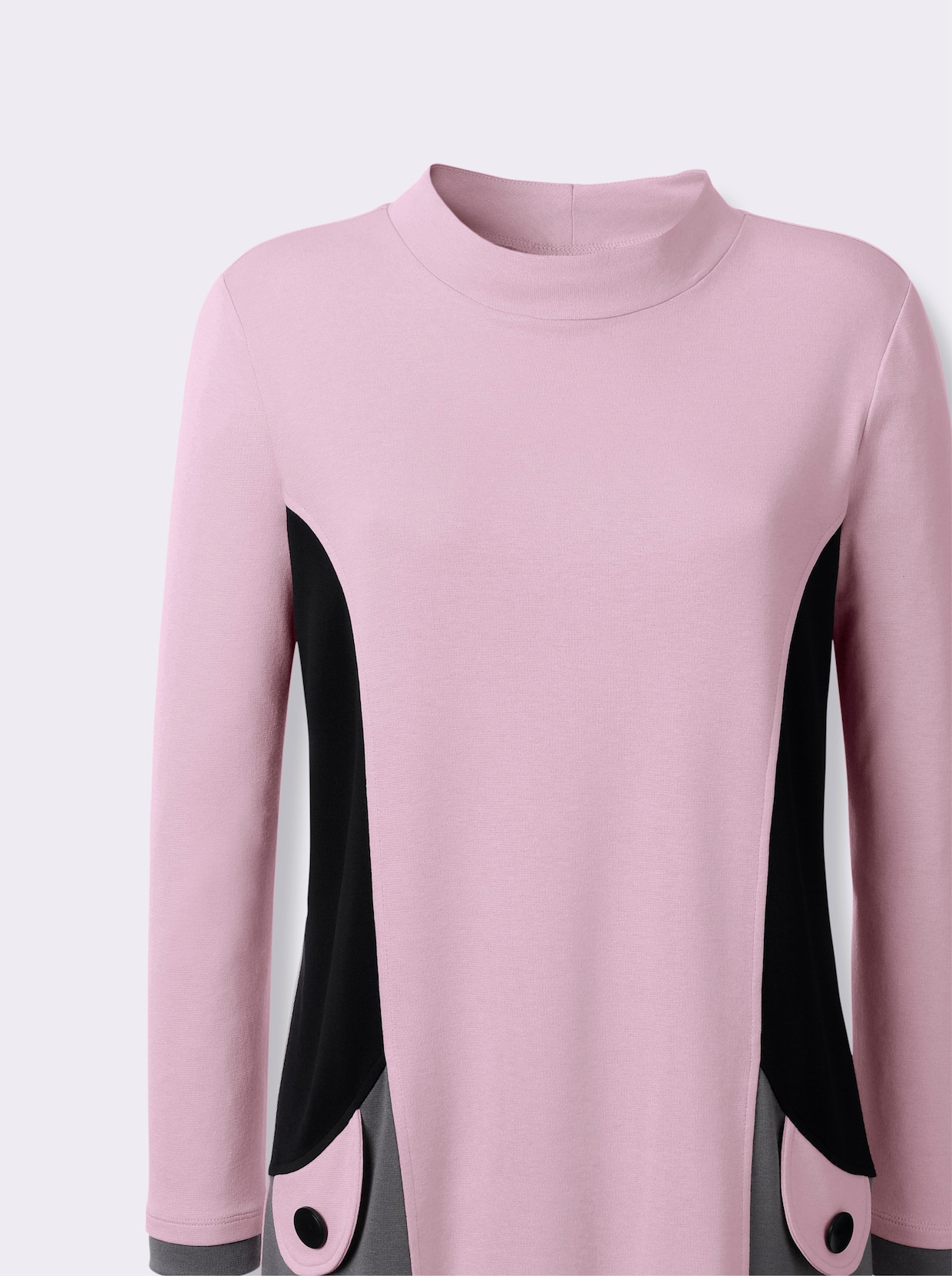 Lang shirt - roze/zwart