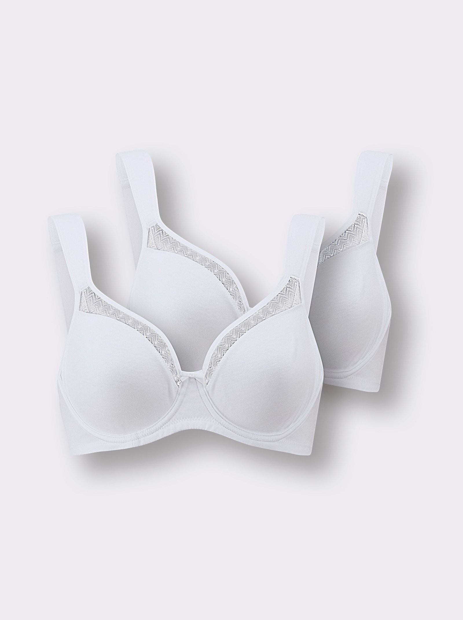 wäschepur Beugelbeha met structuurkant - wit