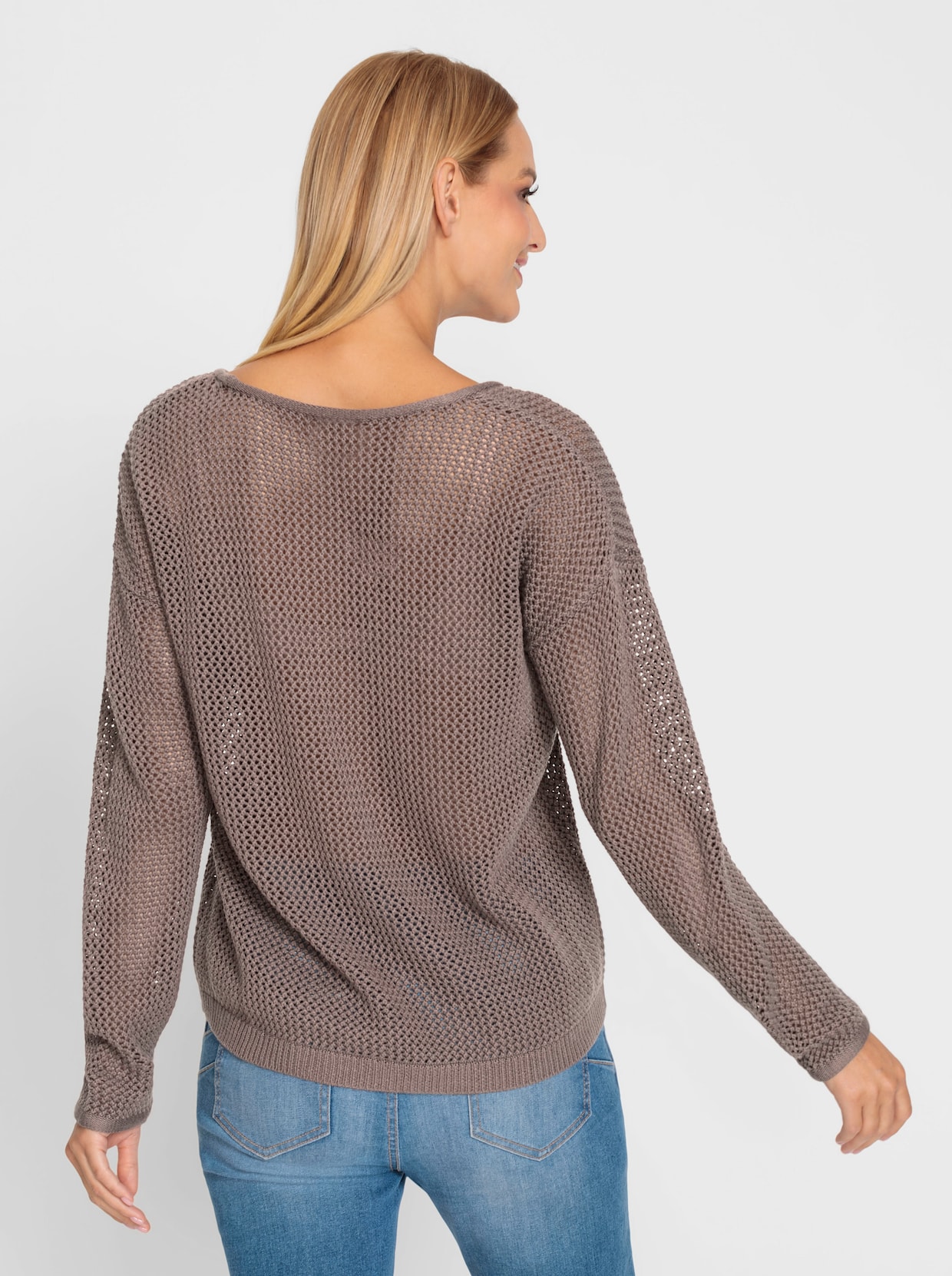 heine Ajourpullover - taupe
