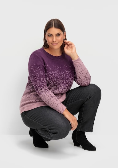 Jacquardpullover - traube-gemustert