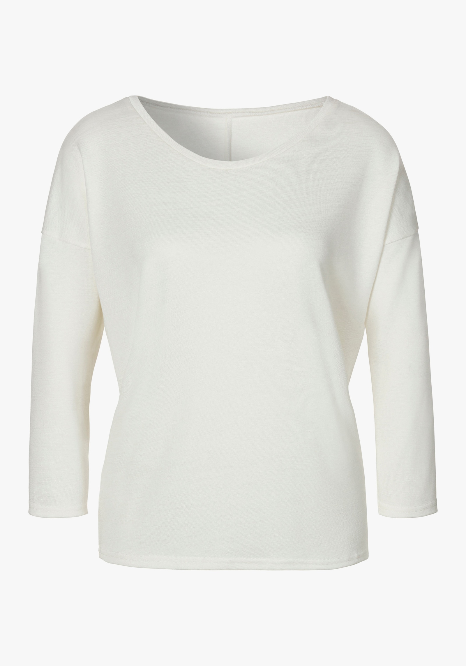 LASCANA Shirt met 3/4-mouw - crème, zwart