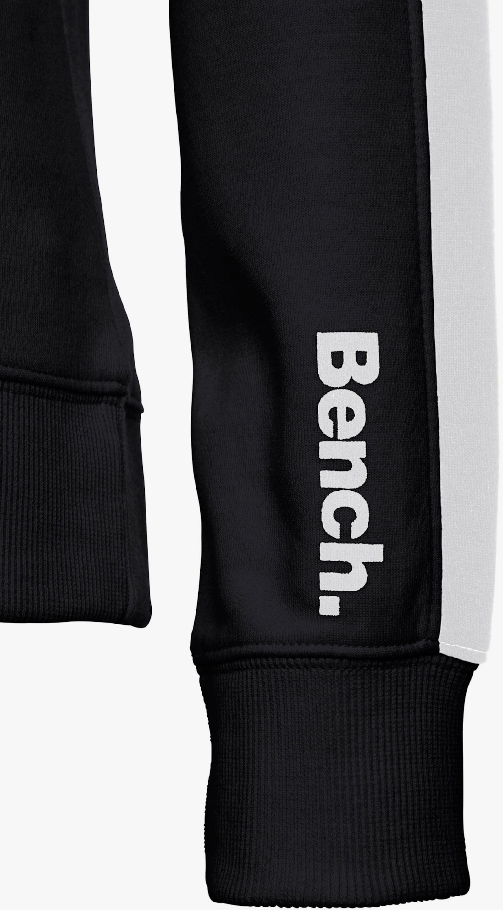 Bench. Loungewear Sweatjacke - schwarz-weiß
