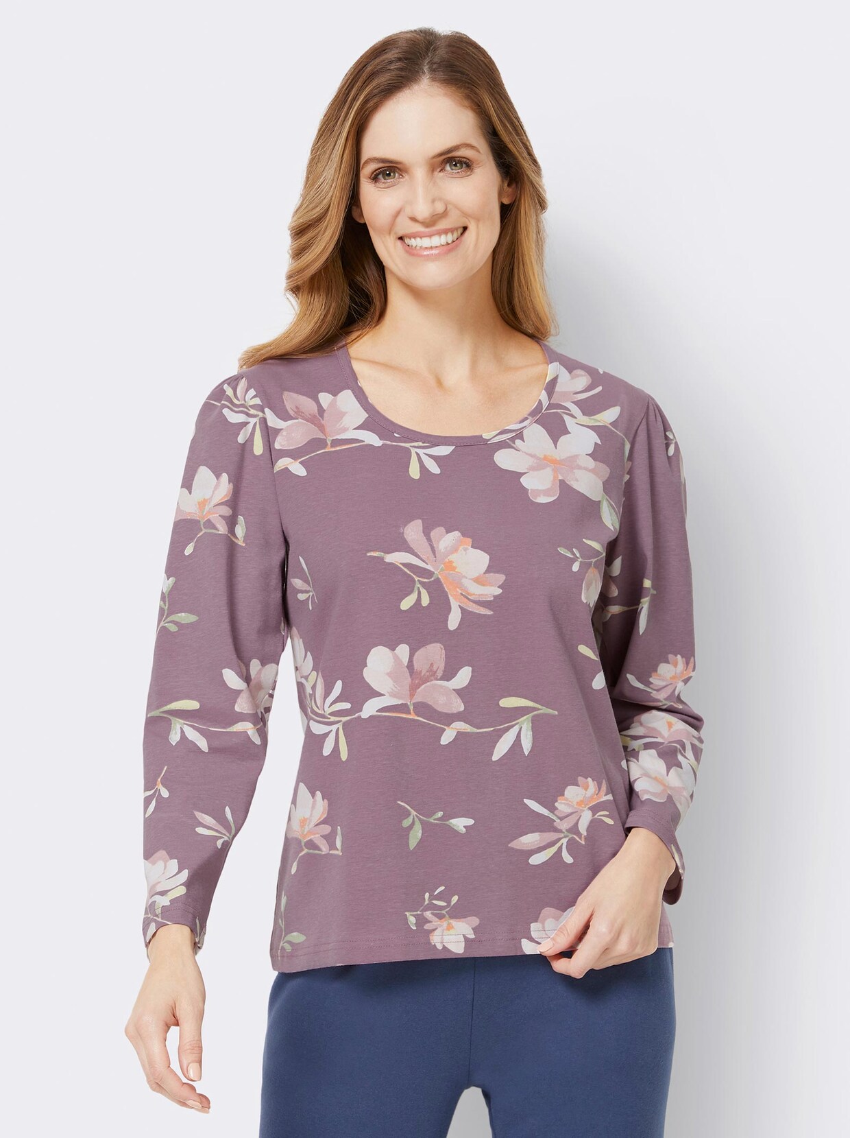 Plantier Shirt - violett-gemustert