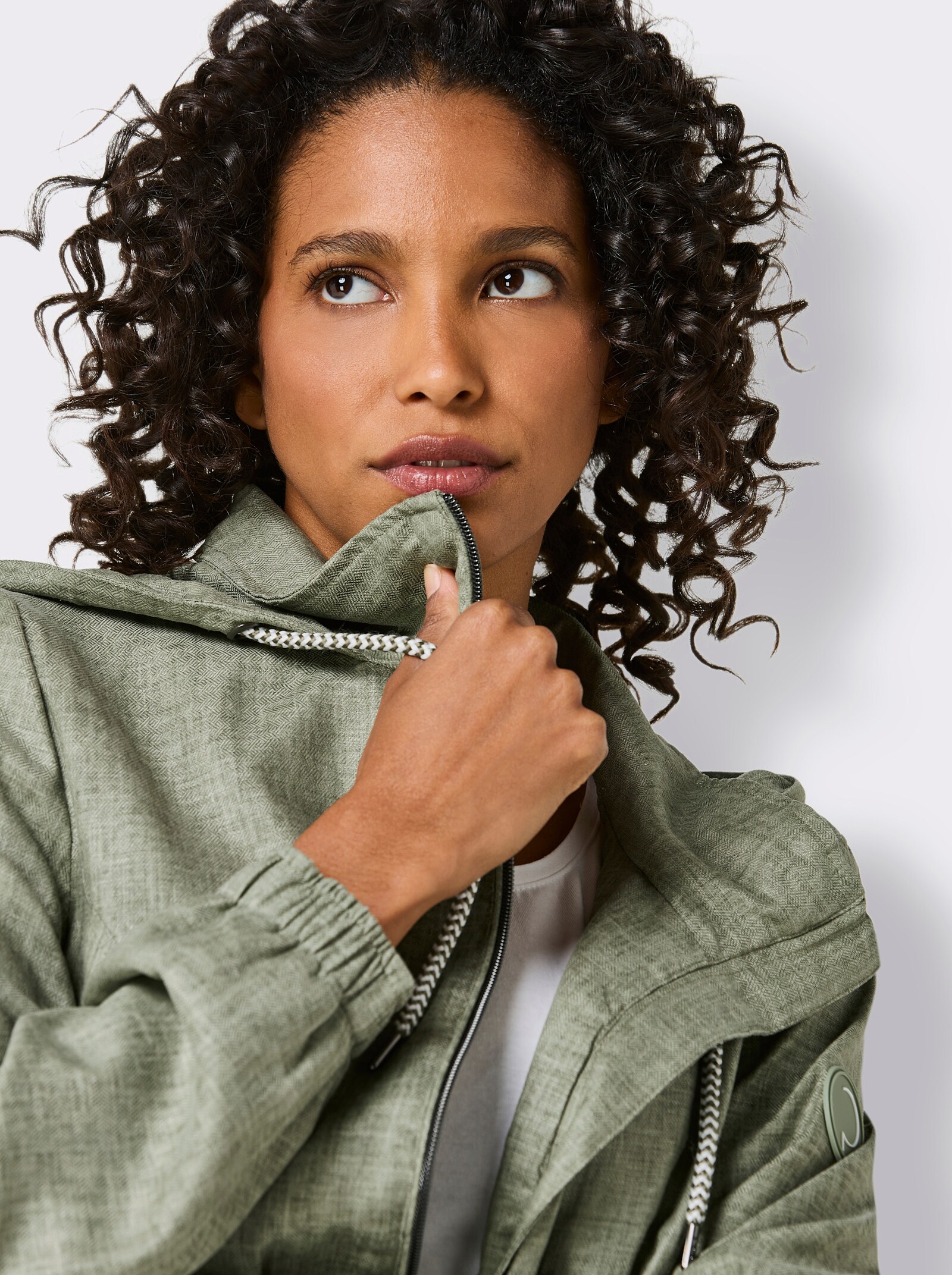 CREATION L PREMIUM Jacke - khaki-meliert