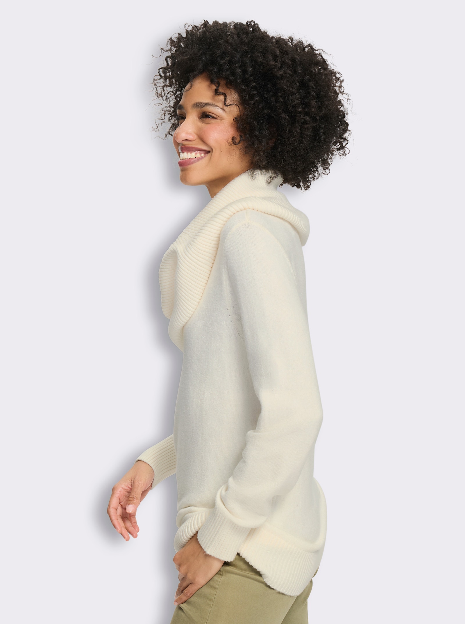 heine Rollkragenpullover mit Langarm - champagner-meliert