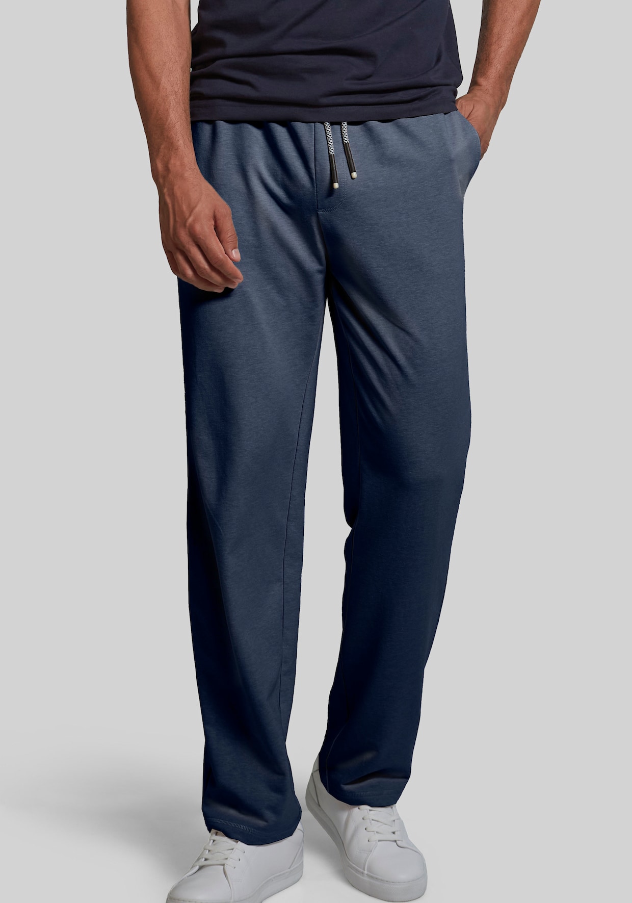 Sweatbroek - marine gemêleerd