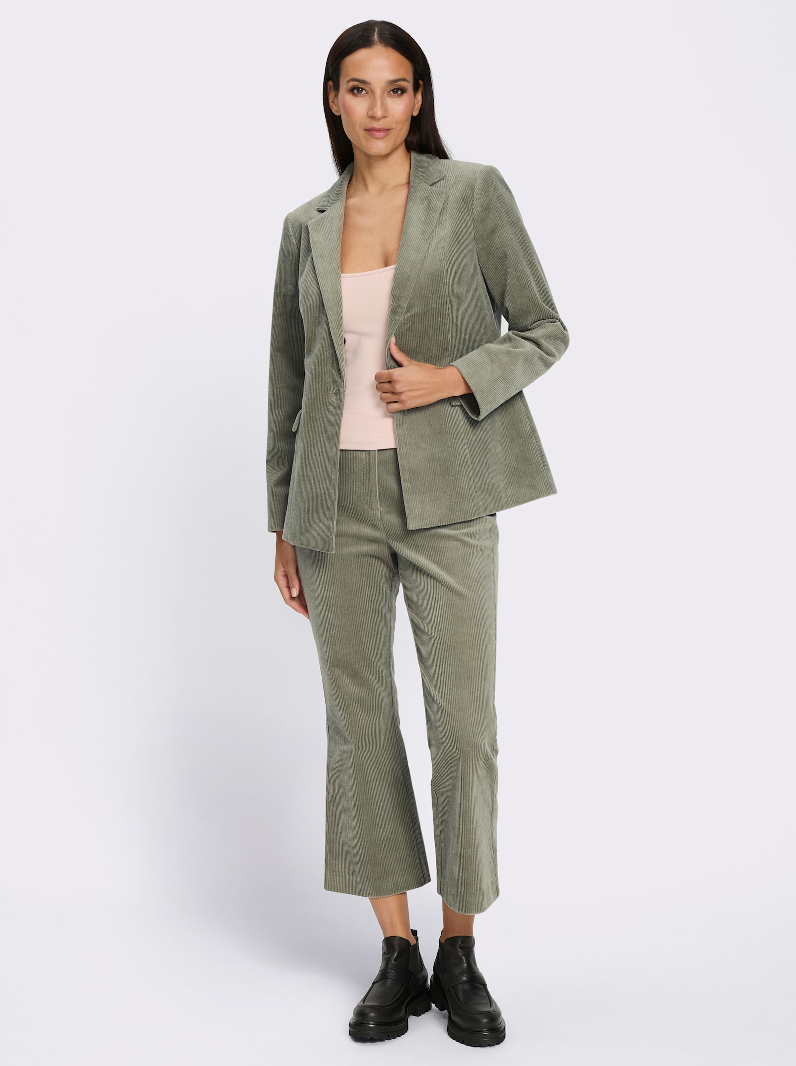 heine Anzug aus Cord - khaki