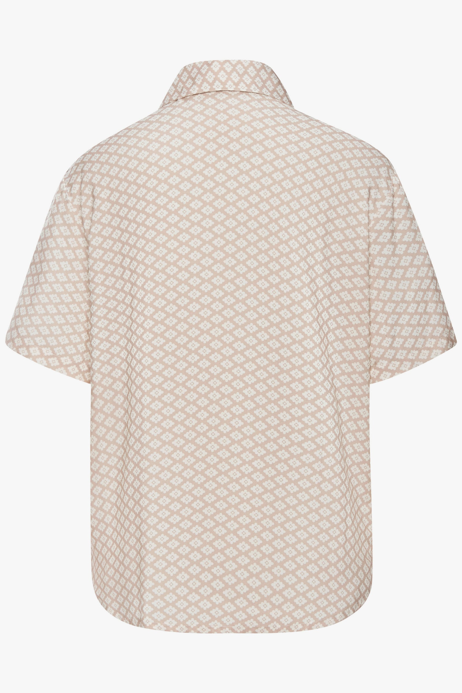 LASCANA Pyjamaoberteil - beige-weiß gemustert